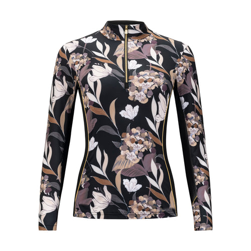 Hydrangea, Black Sun Shirt w/MESH