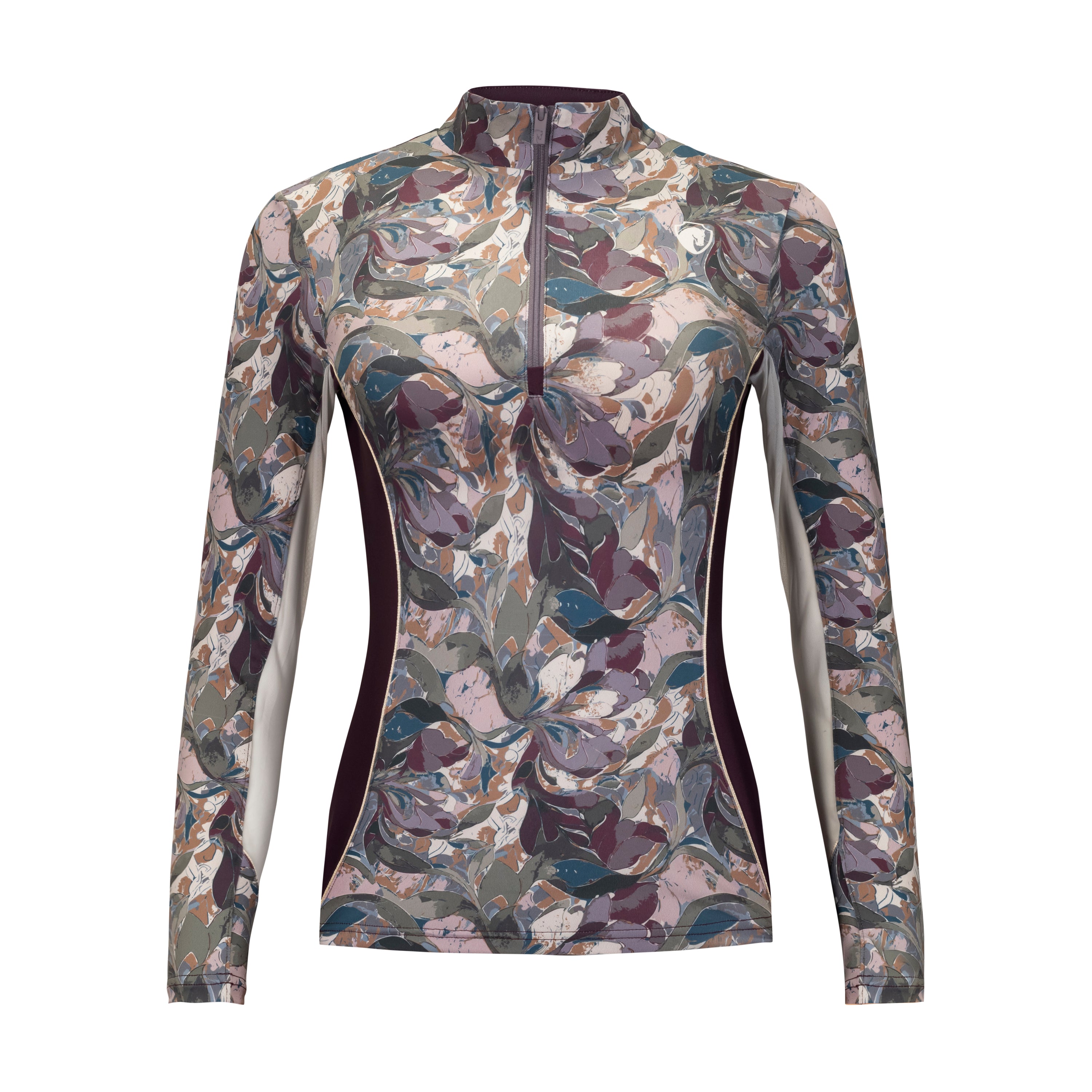 Botanique, Wine Sun Shirt w/mesh