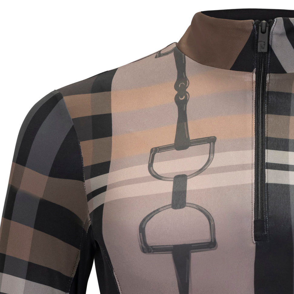 Bit Plaid, Black Sun Shirt w/mesh