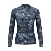 Countryside Toile, Navy Sun Shirt w/Mesh