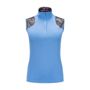 Midsummer Mesh Sleeveless Sun Shirt, Vista Blue & Pucci
