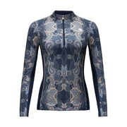 Houndstooth Paisley, Navy Sun Shirt