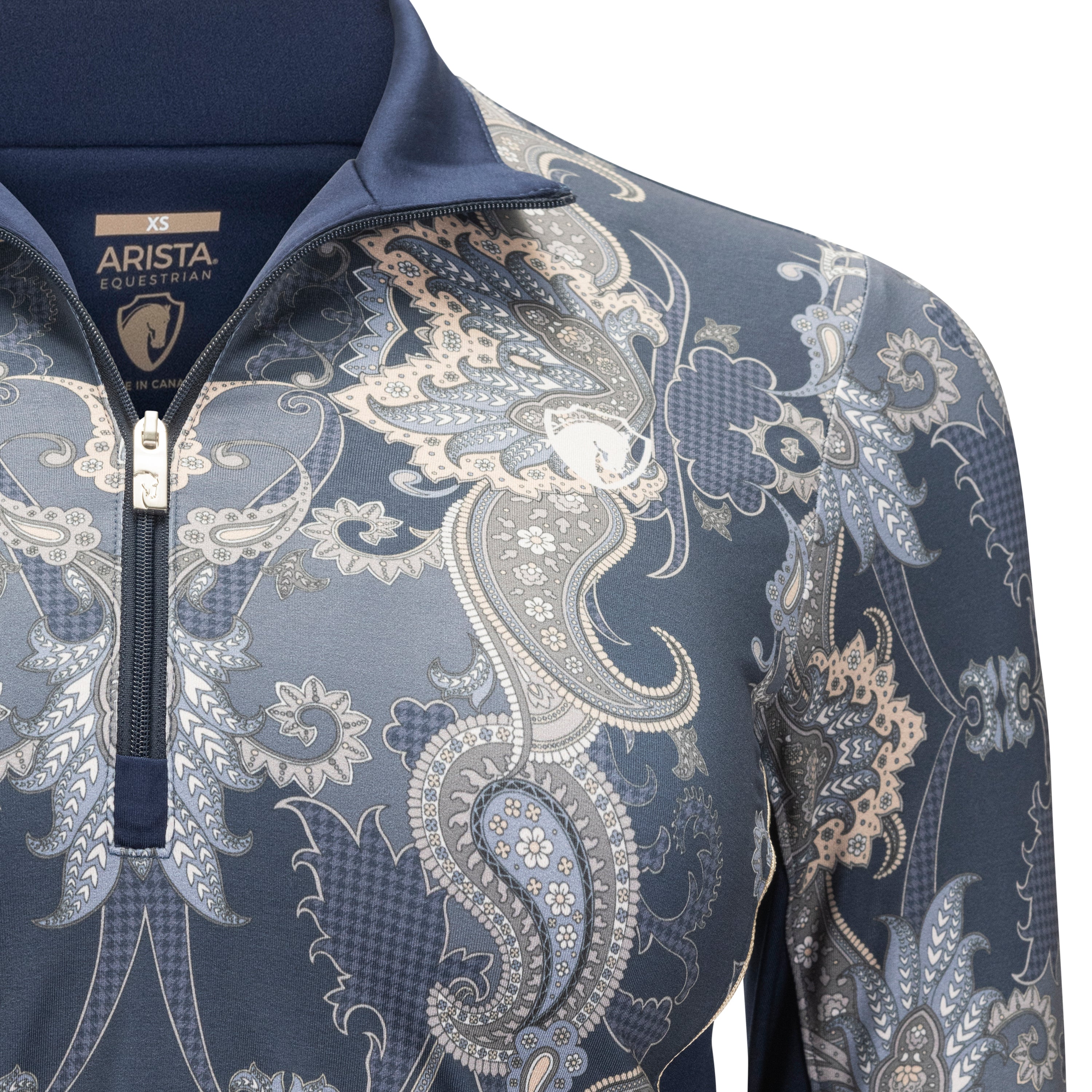 Houndstooth Paisley, Navy Sun Shirt