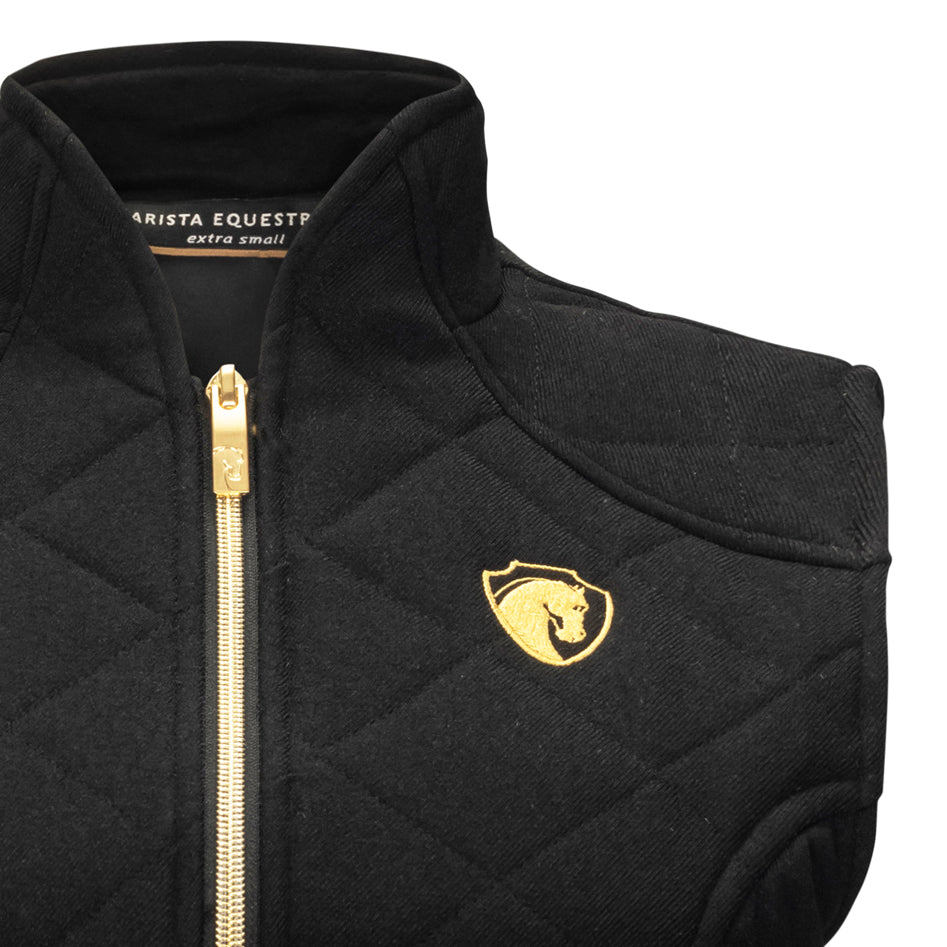 Quilted Iconic Bit Vest, Black