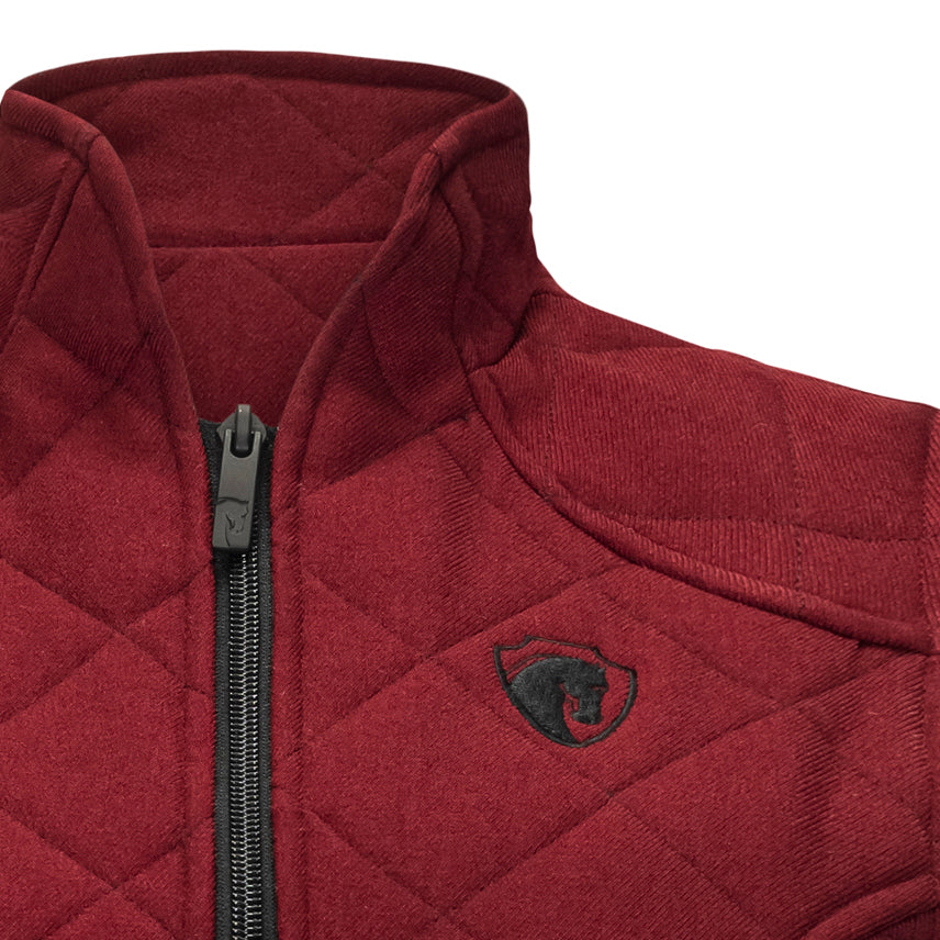 Quilted Iconic Bit Vest, Garnet