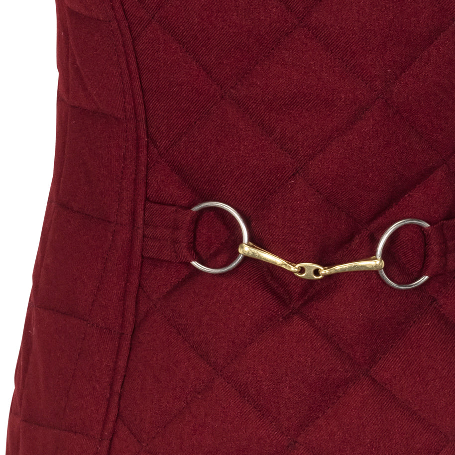 Quilted Iconic Bit Vest, Garnet