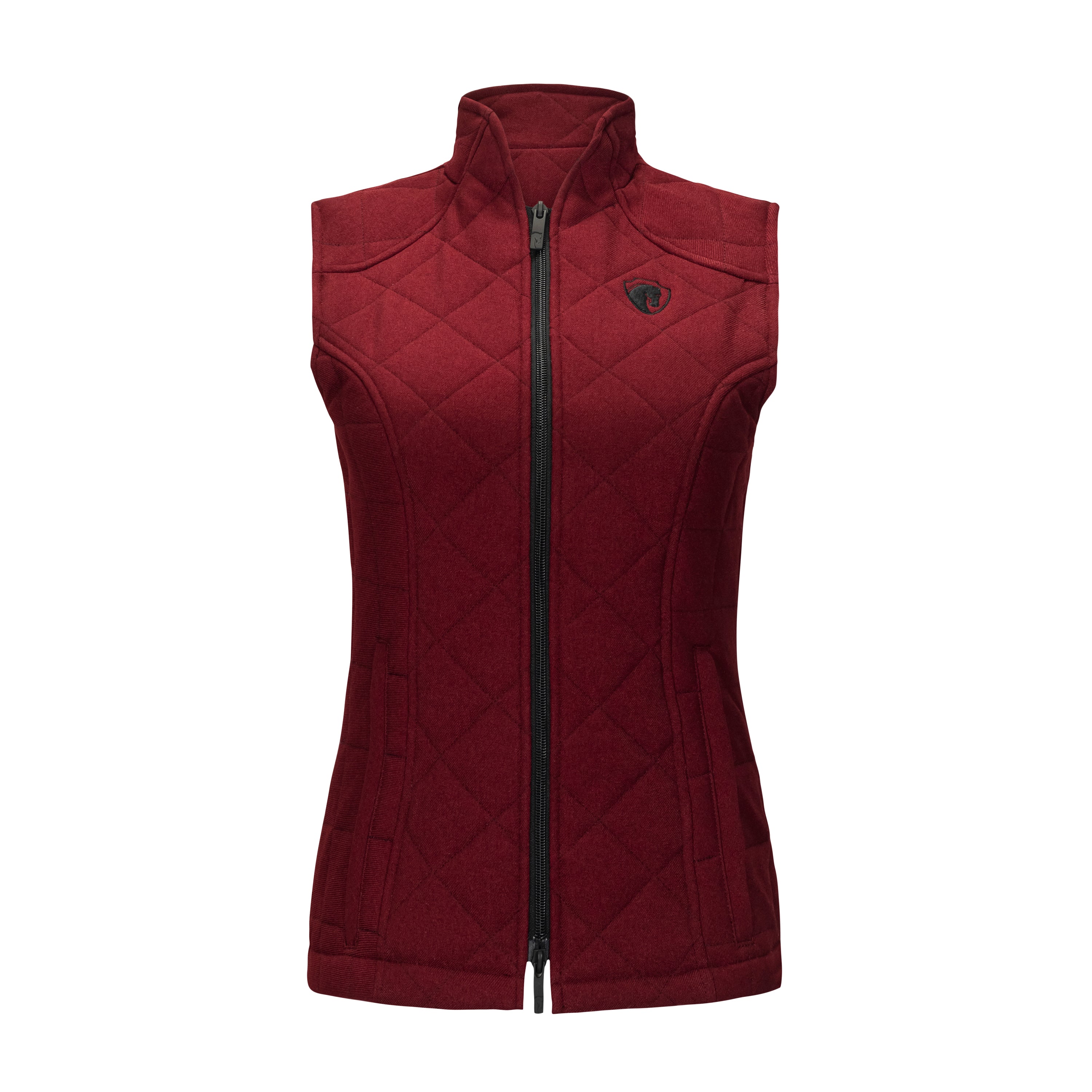 Quilted Iconic Bit Vest, Garnet