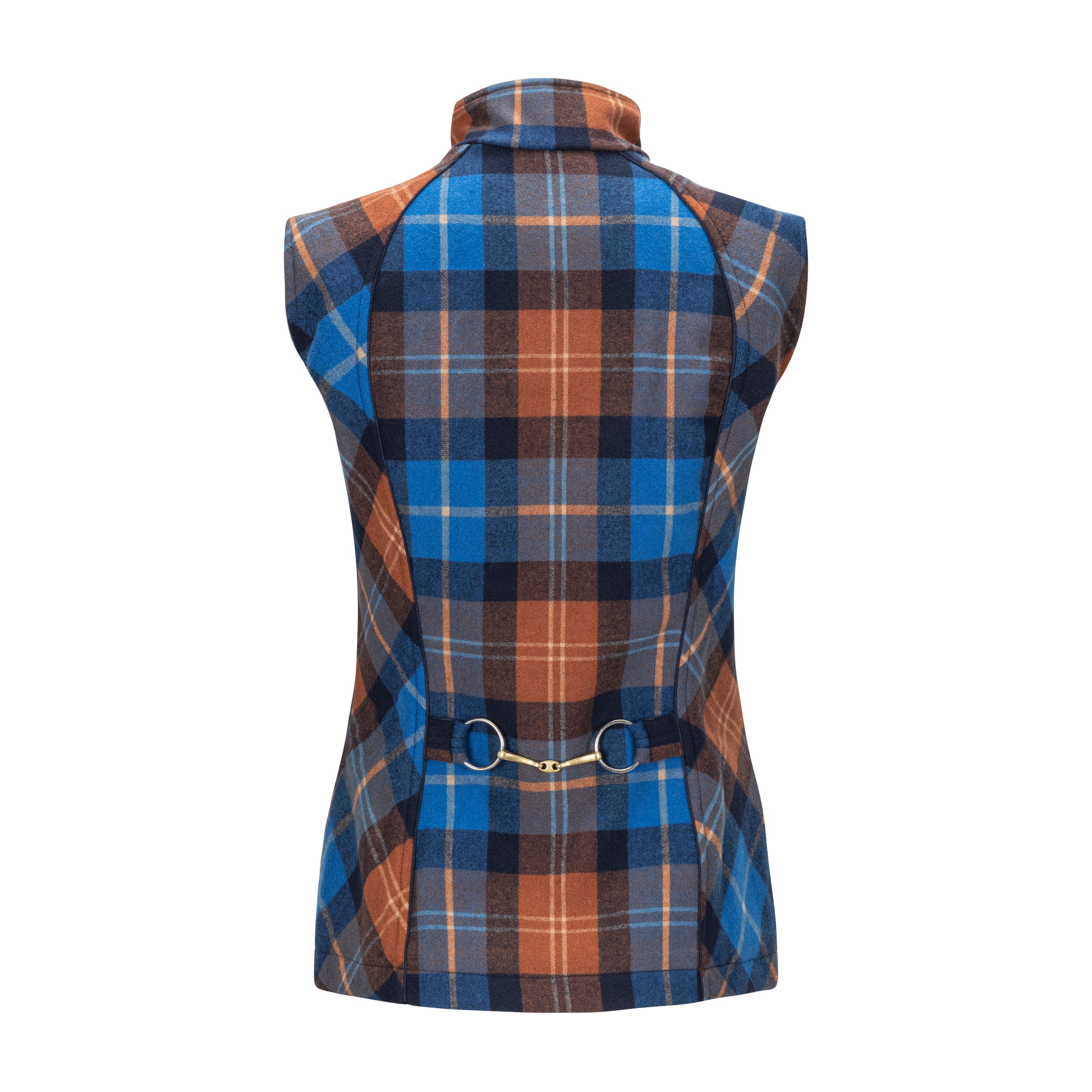 Heritage Washable Wool Plaid Vest, Cobalt