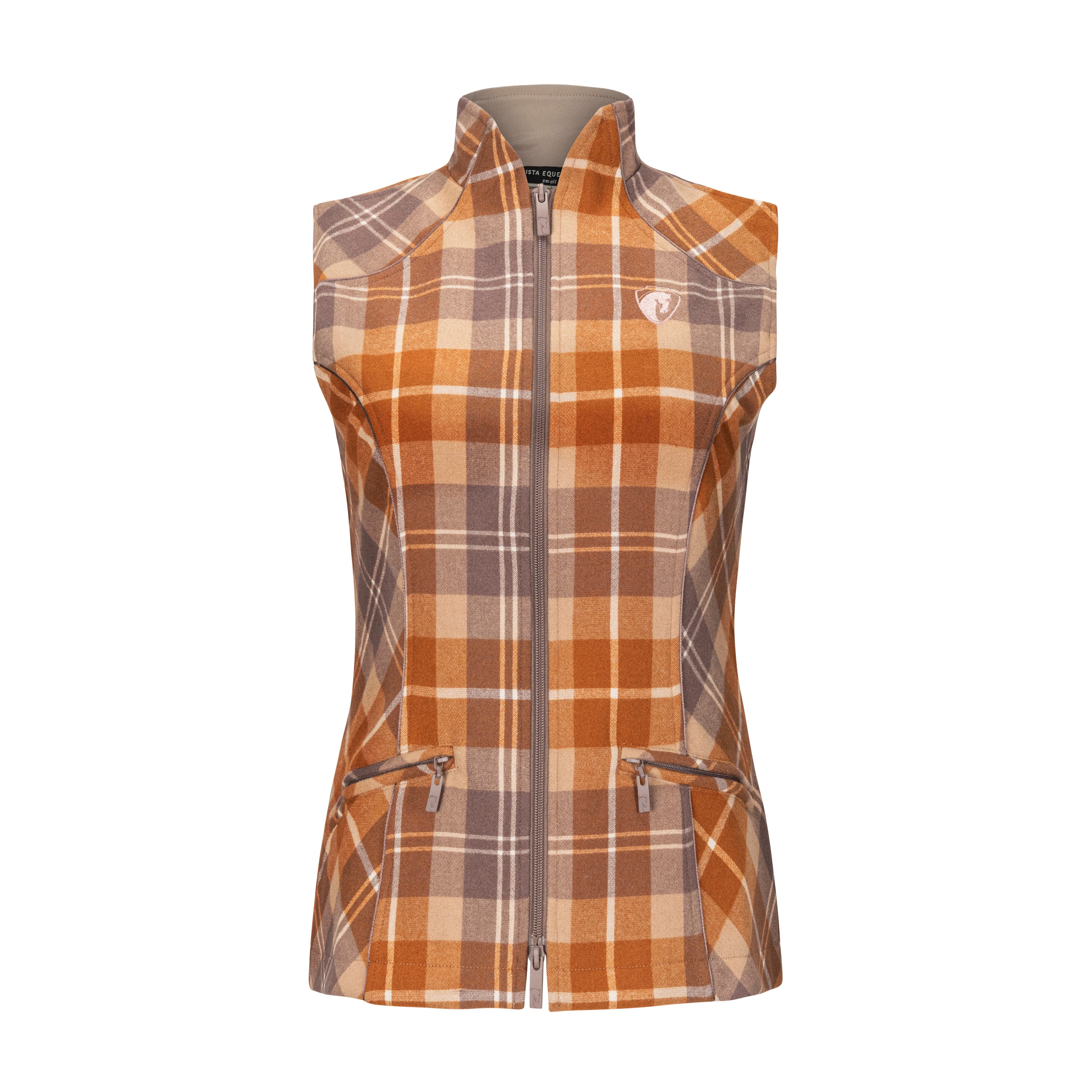 Heritage Washable Wool Plaid Vest, Copper