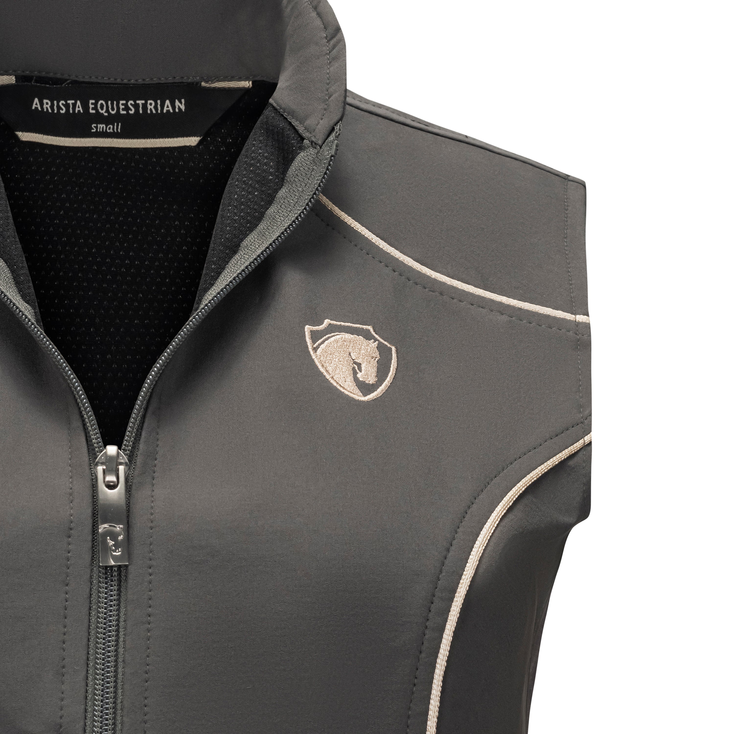 Iconic Bit Vest, Charcoal w/ Oatmilk