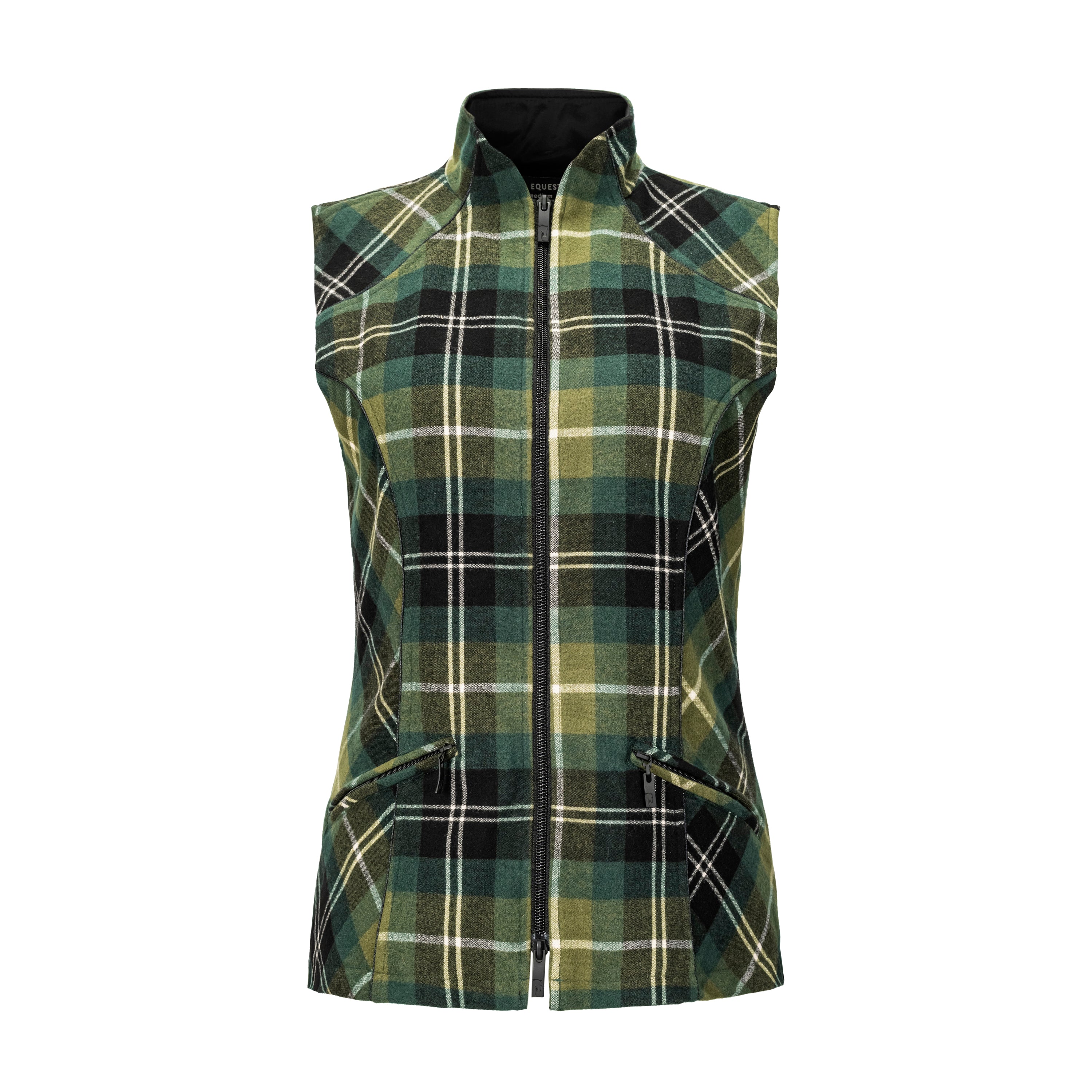 Wool Plaid Vest, Juniper (4004)