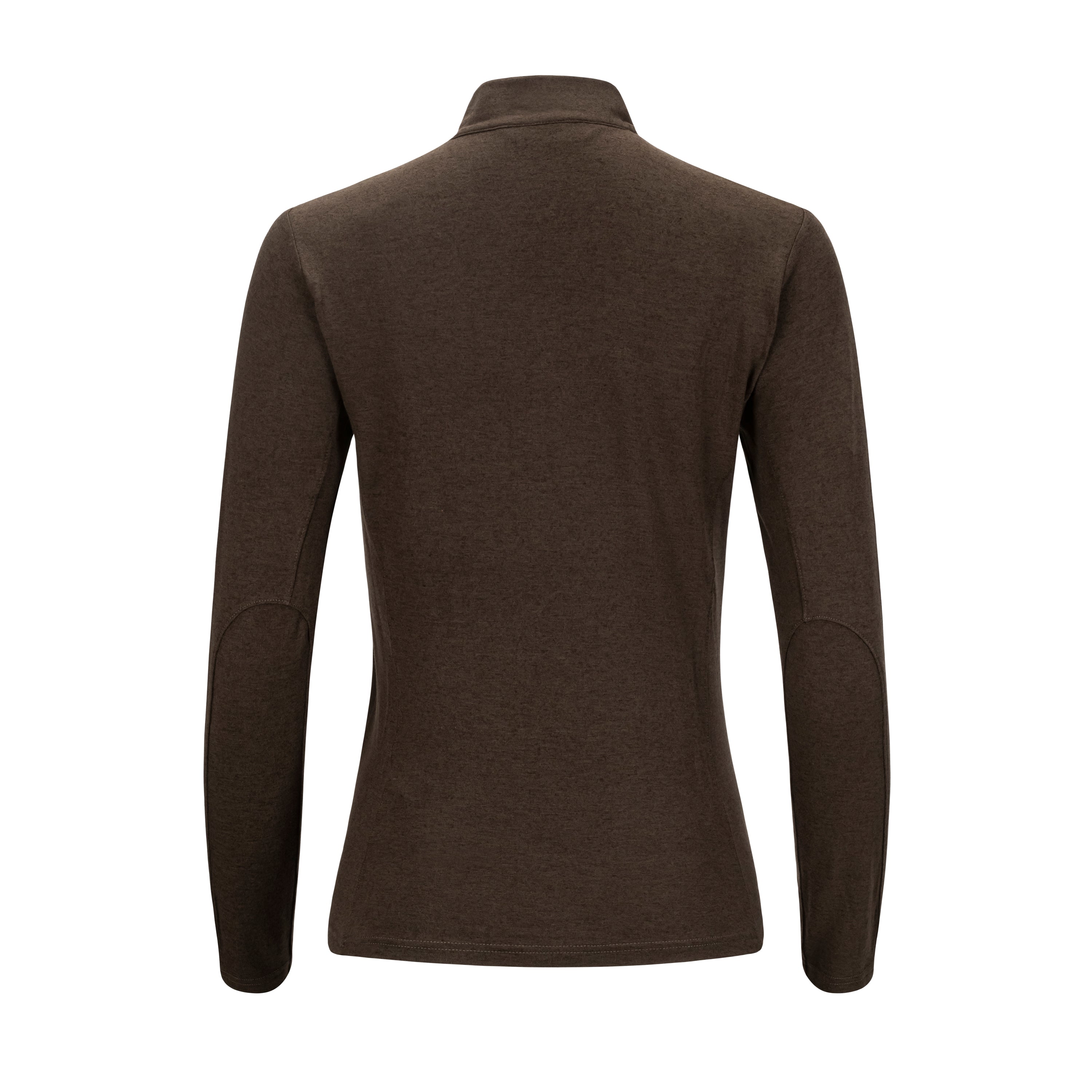 Merino Bamboo Quarter Zip, Teak/Black