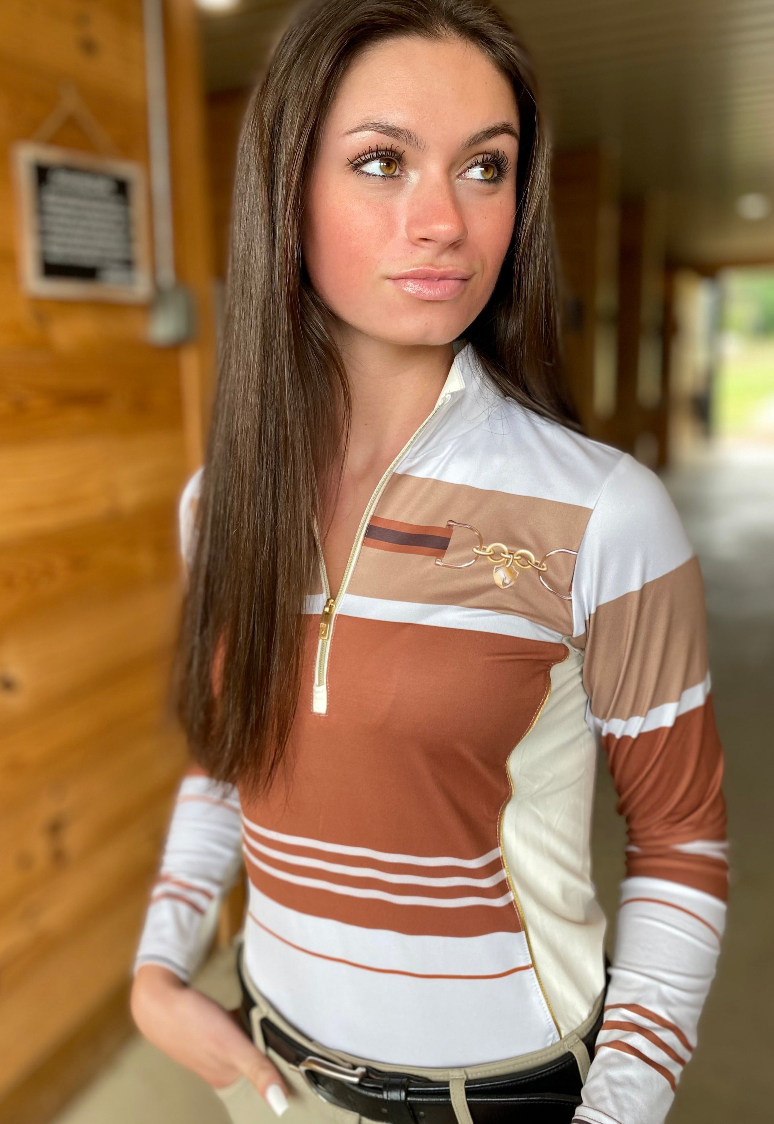 Charmed Quarter Zip, Champagne/Rustica