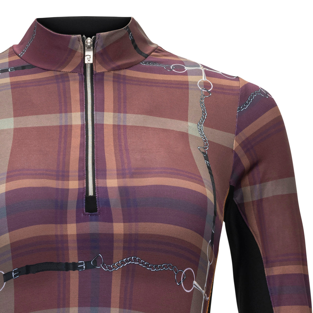 Dressage Plaid, Black Sun Shirt