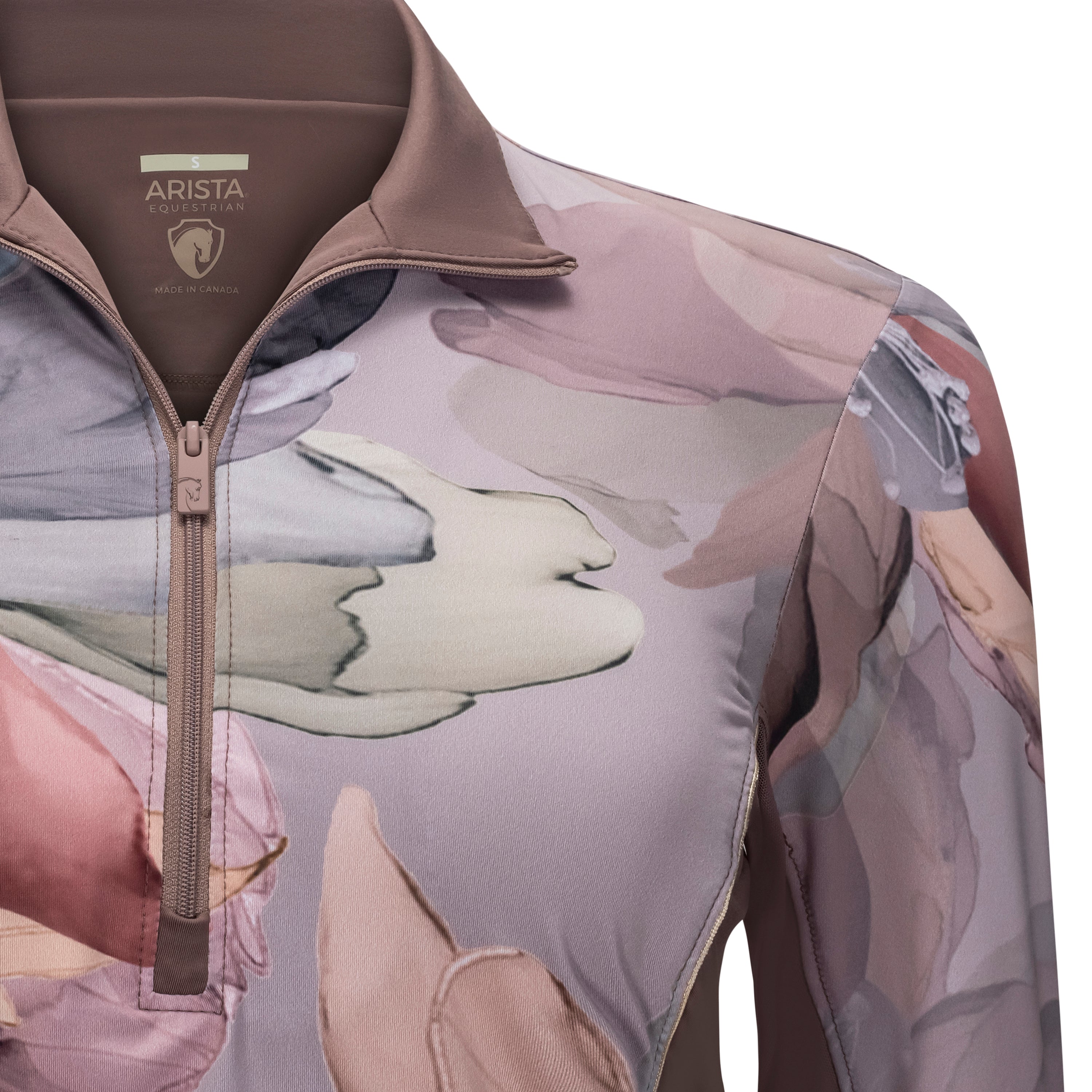 Petals, Fig Sun Shirt w/Mesh Half Zip