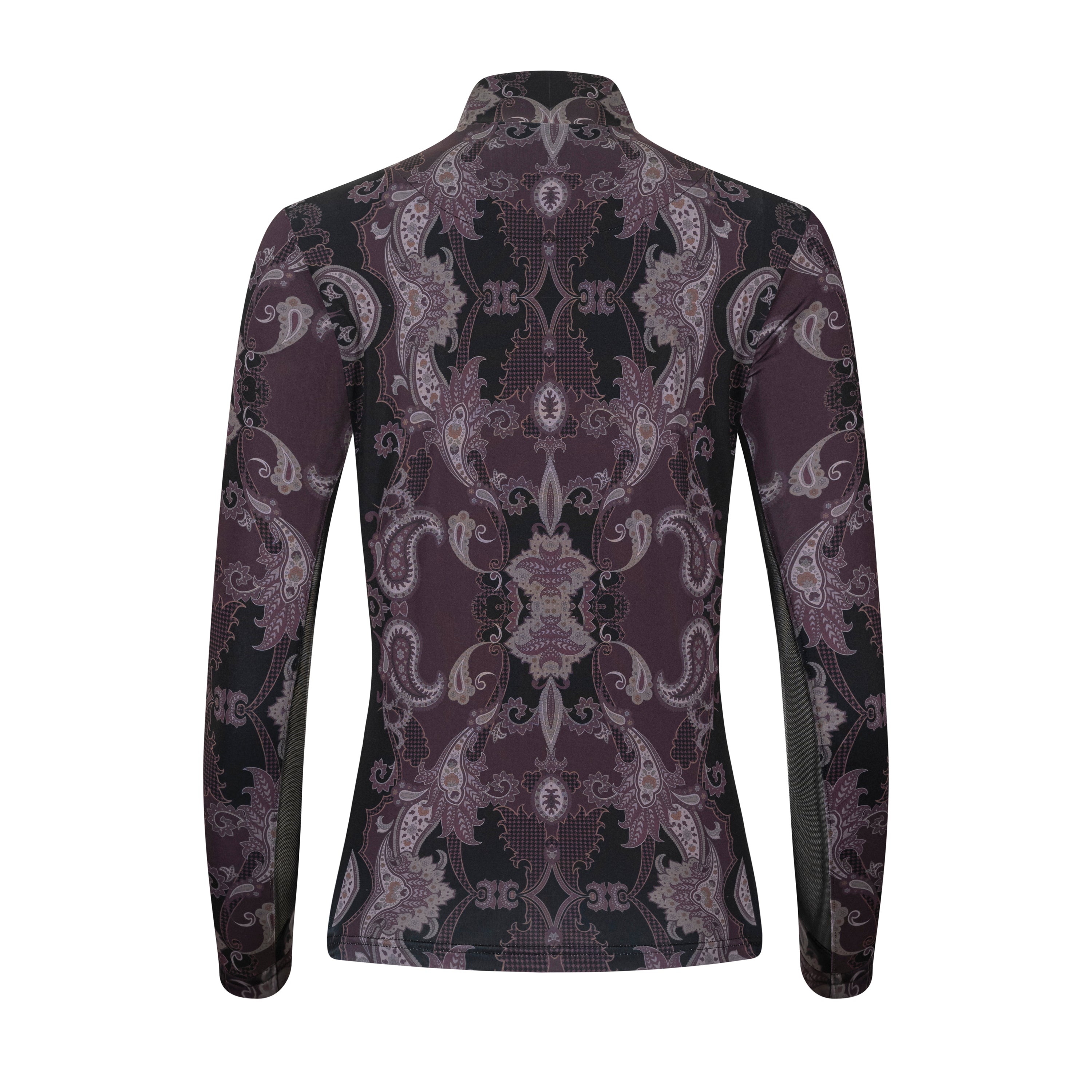 Houndstooth Paisley, Oxblood with Mesh