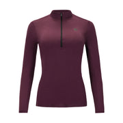 Superfine Merino Quarter Zip, Aubergine