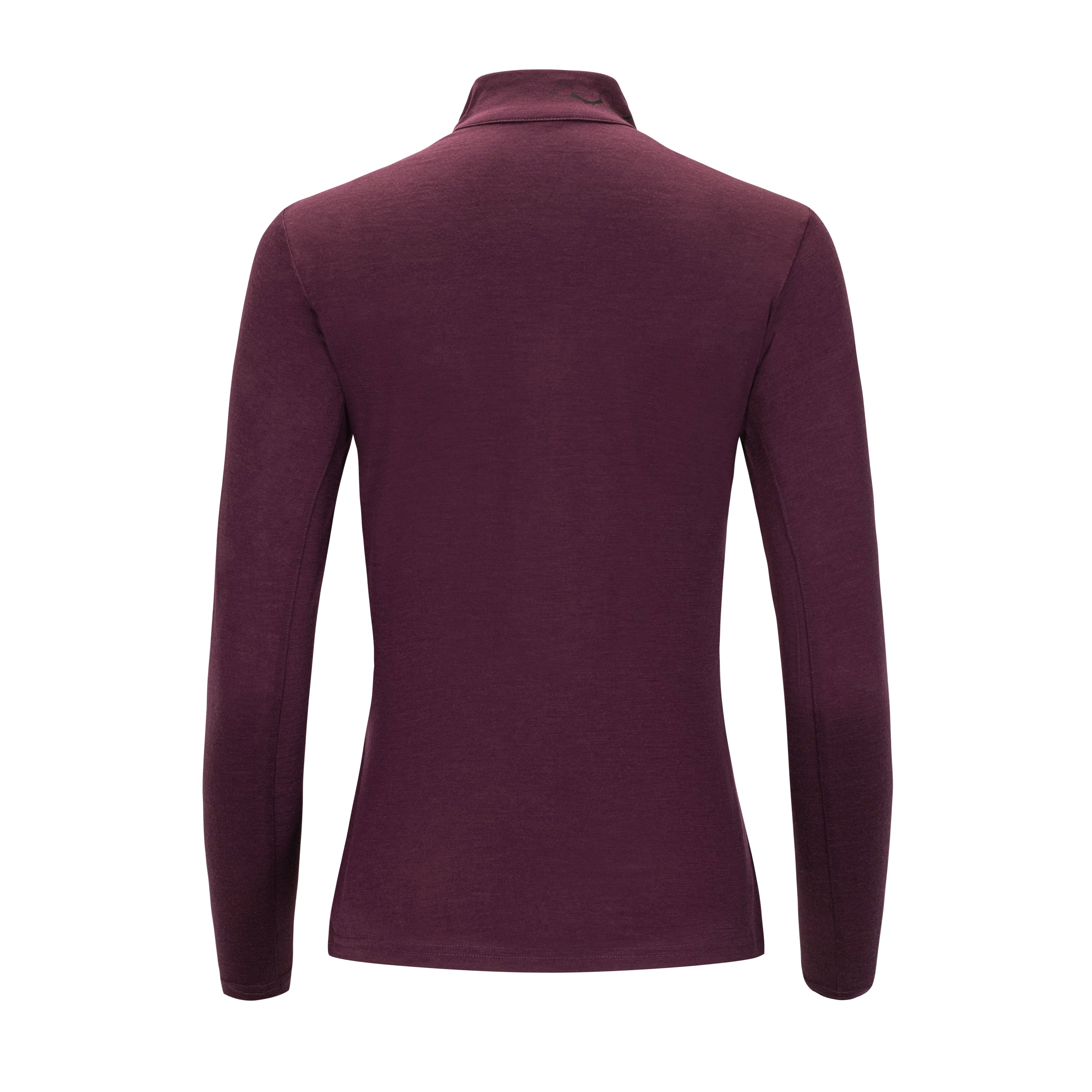Superfine Merino Quarter Zip, Aubergine
