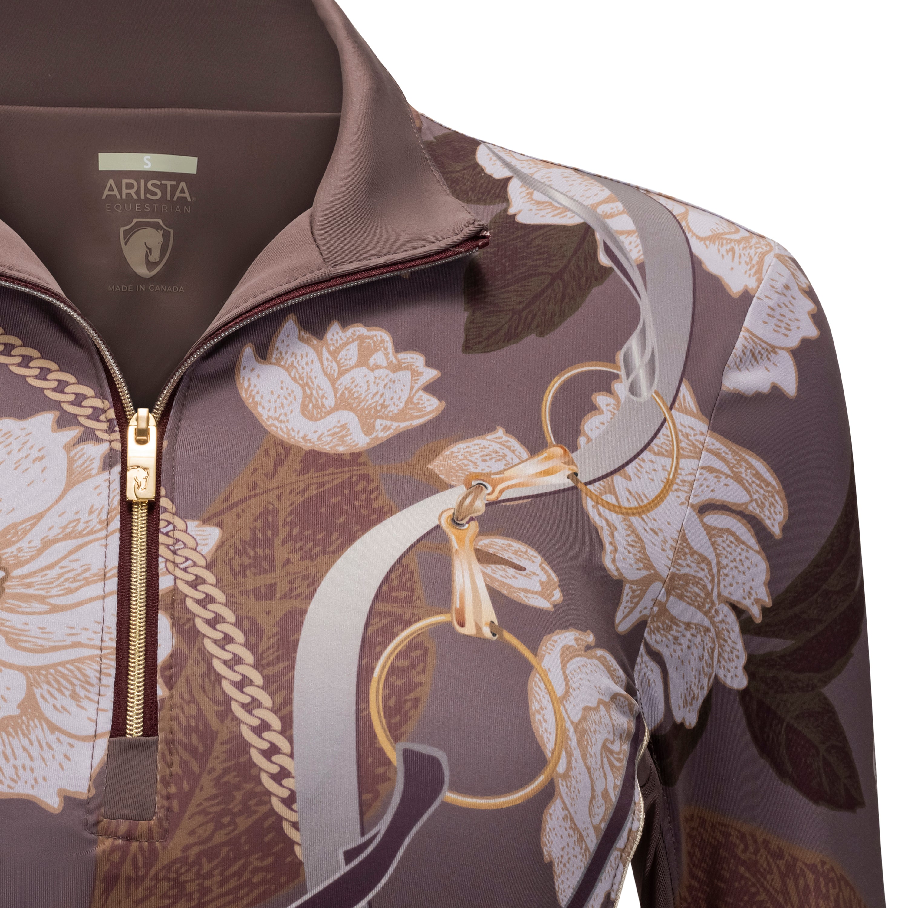 Floral Reins, Fig Sun Shirt w/MESH