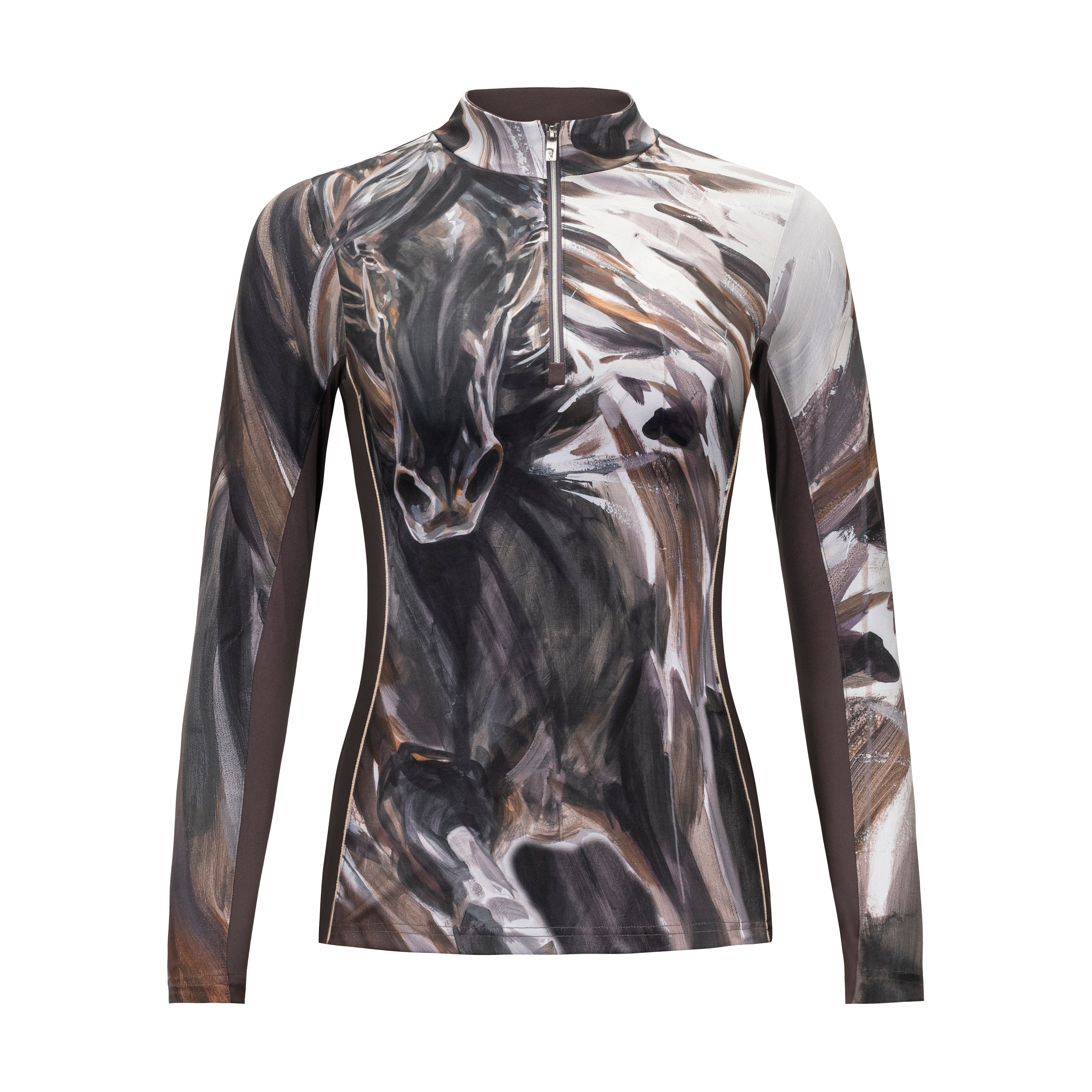 Elise Genest 'Charge' Sun Shirt, Fig w/ Mesh