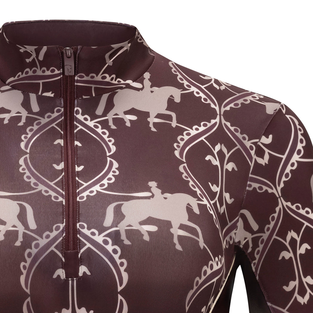 Filagree, Oxblood Sun Shirt w/Mesh