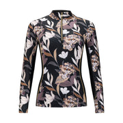 Hydrangea, Black Sun Shirt w/MESH