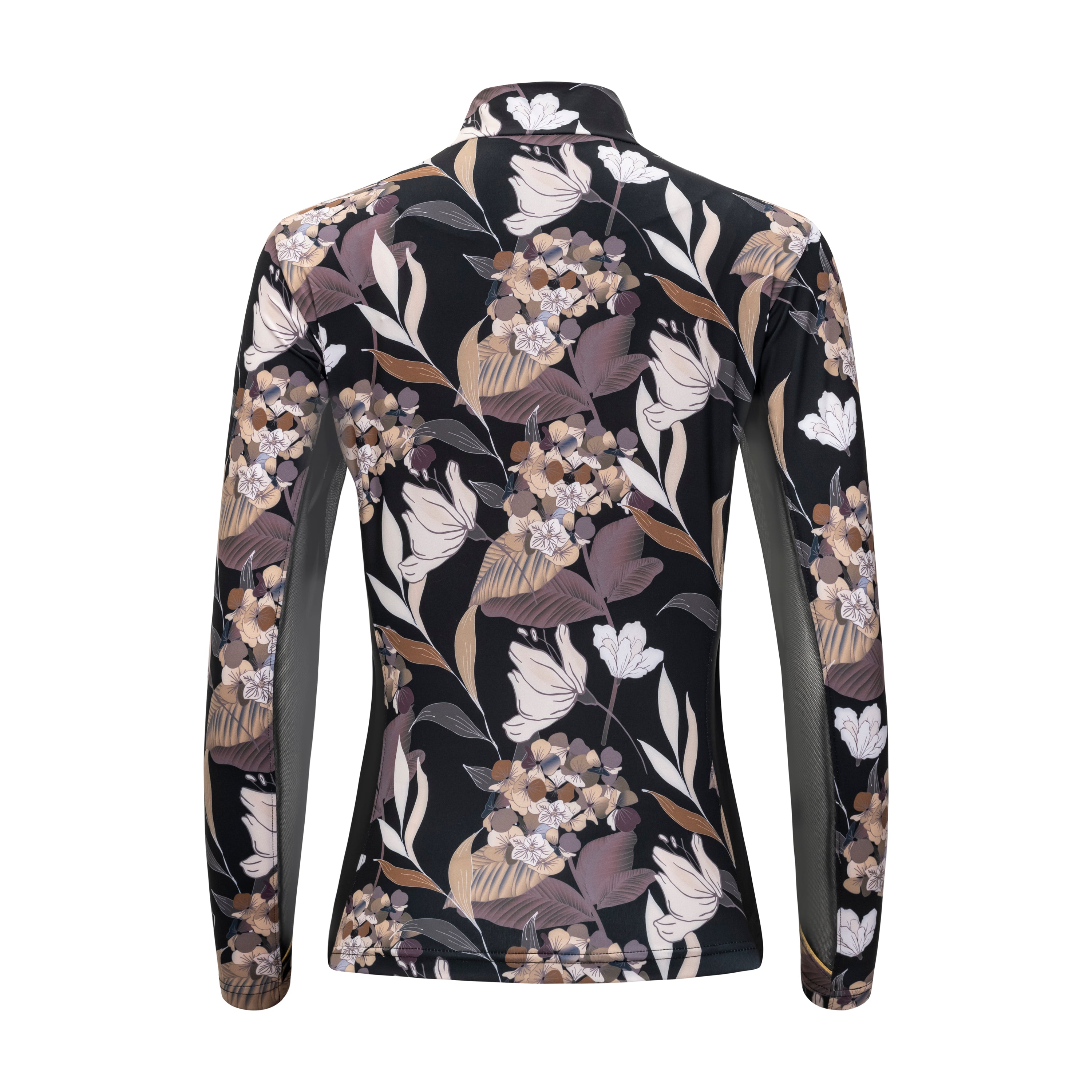 Hydrangea, Black Sun Shirt w/MESH