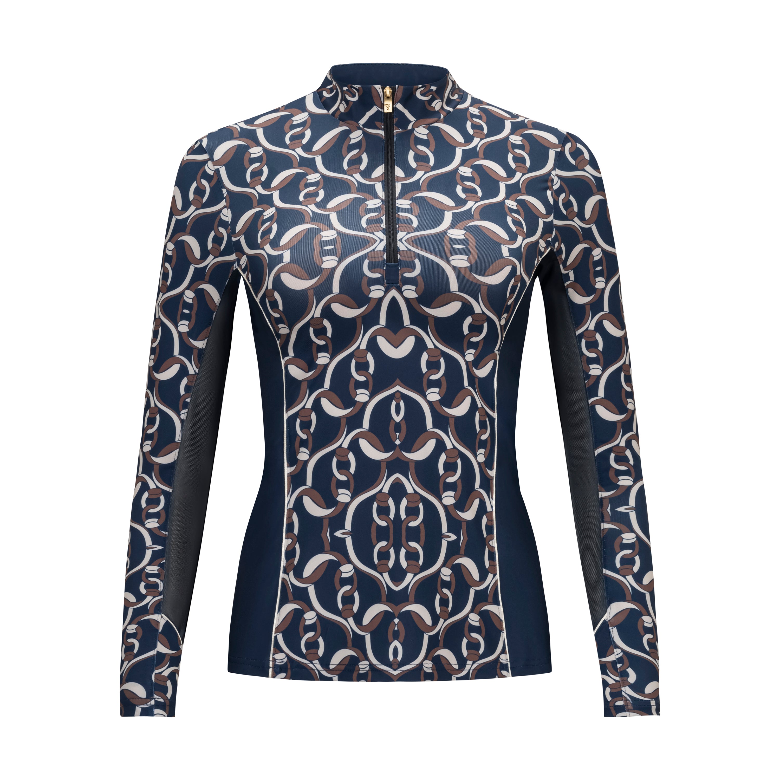 Buckles, Navy Sun Shirt w/Mesh