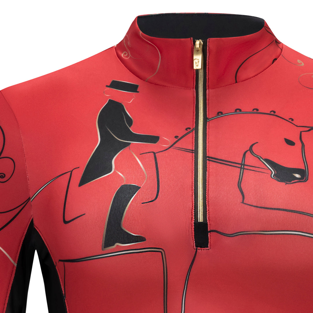 Spanish Walk, Red Sun Shirt w/Mesh