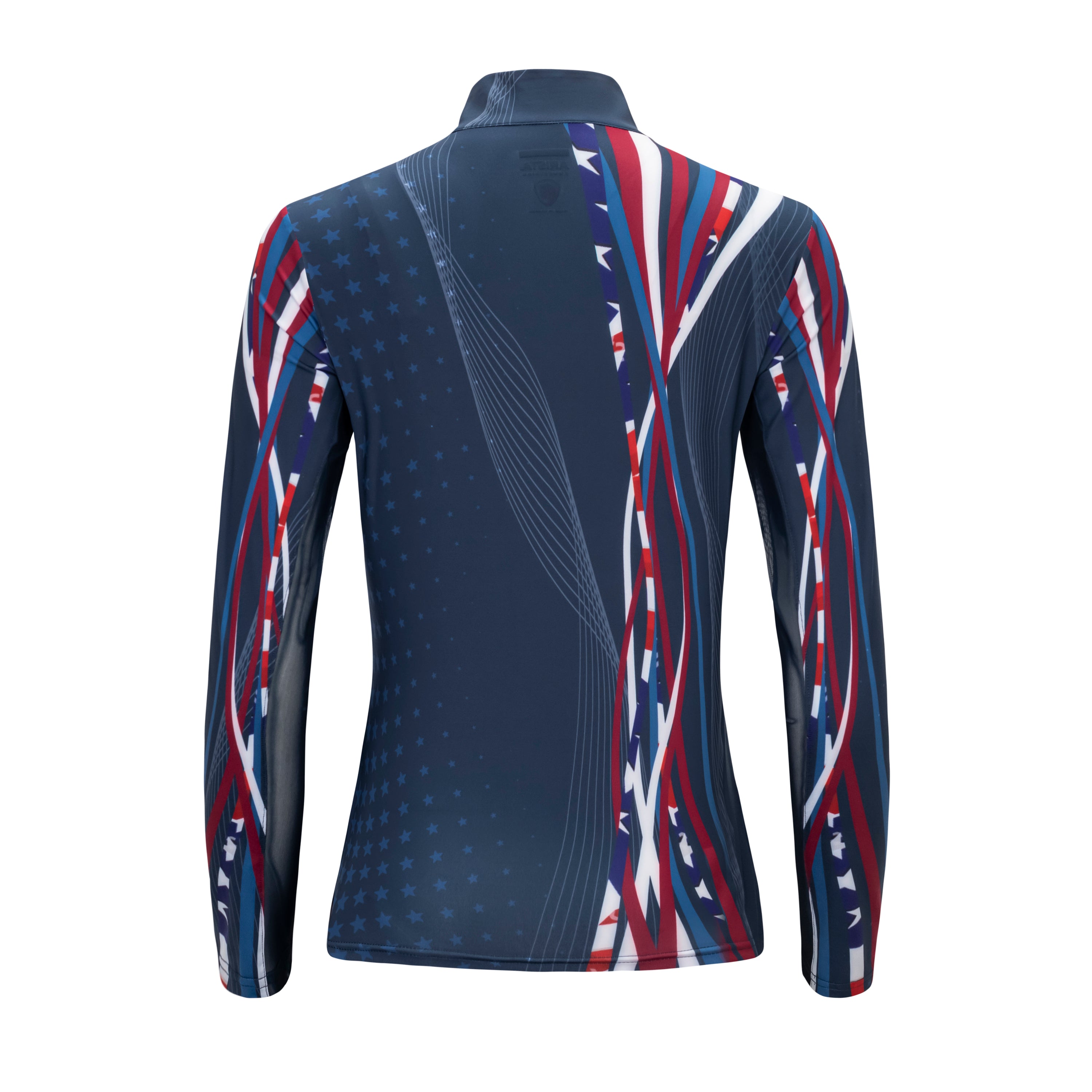 Patriot 250, Navy quarter-zip sun shirt w/mesh