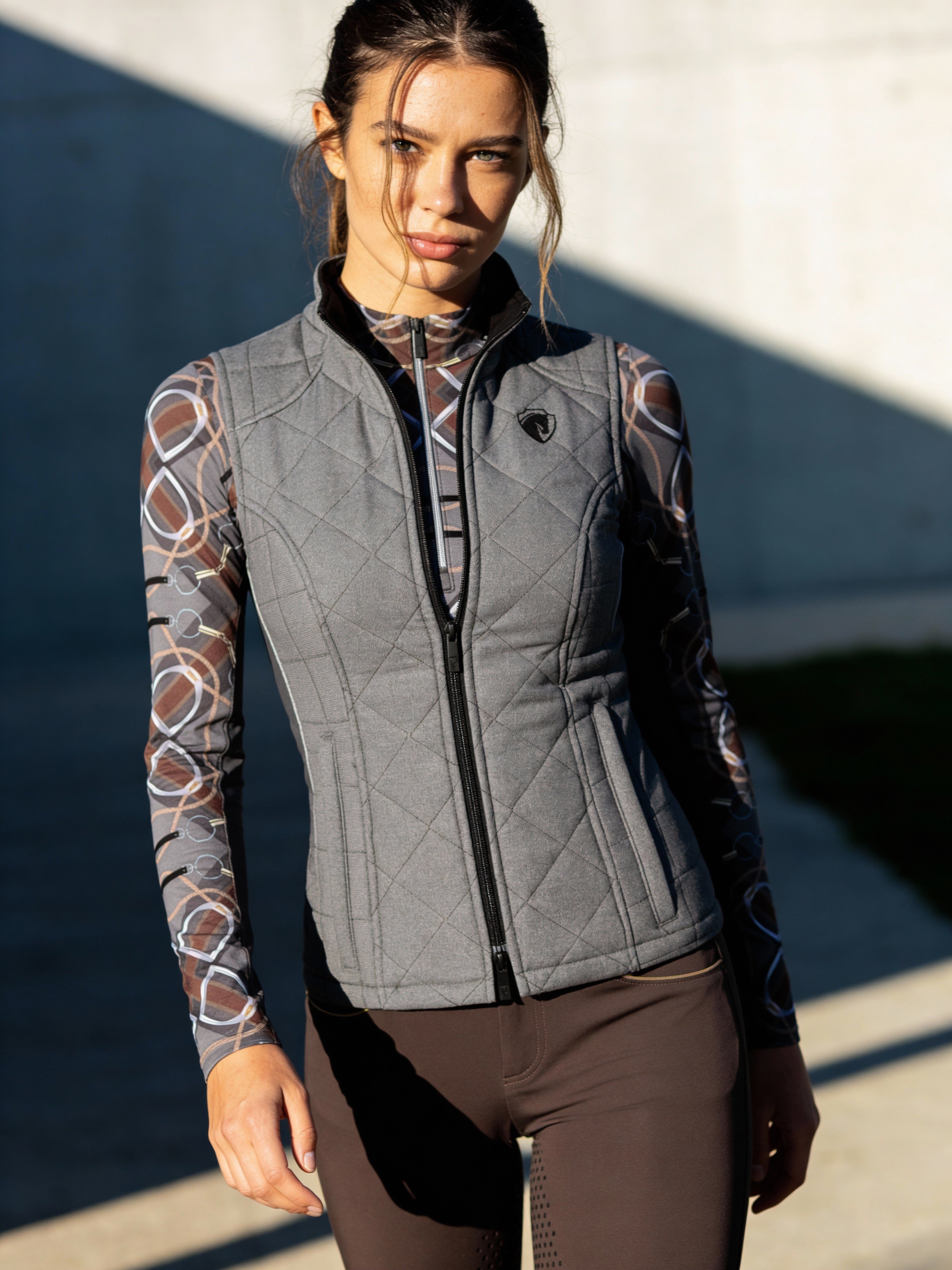 Quilted Iconic Bit Vest, Denim