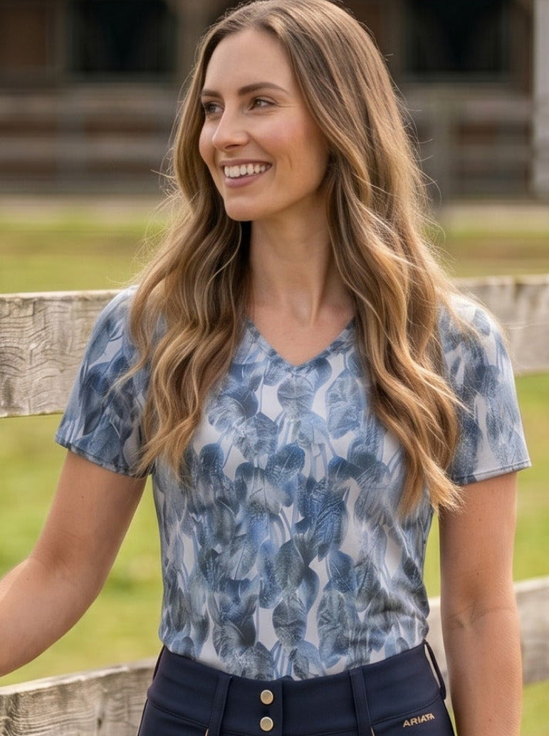Sublime V-Tee, Leaves in Blue