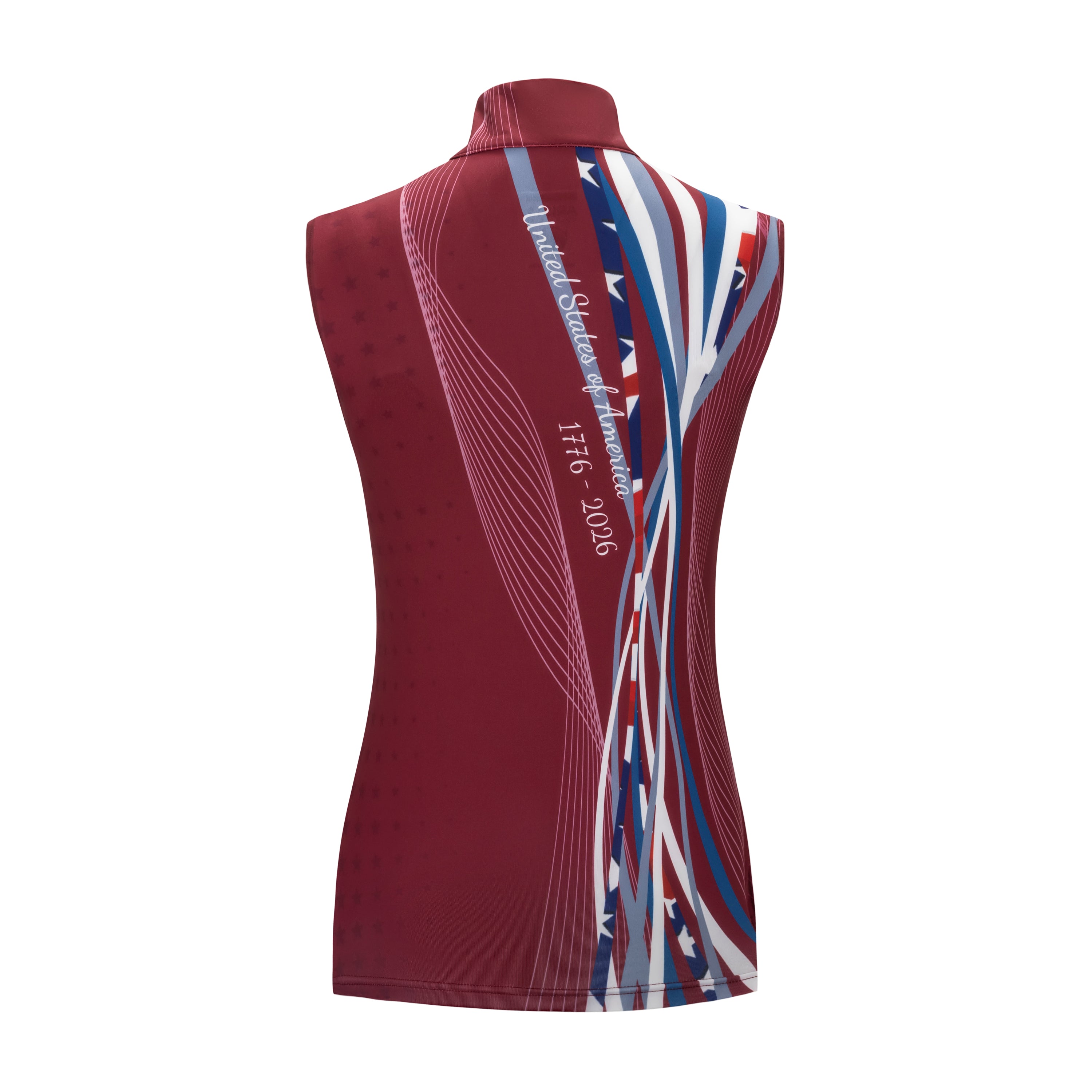 Simply Sleeveless Sun Shirt, America 250 Red