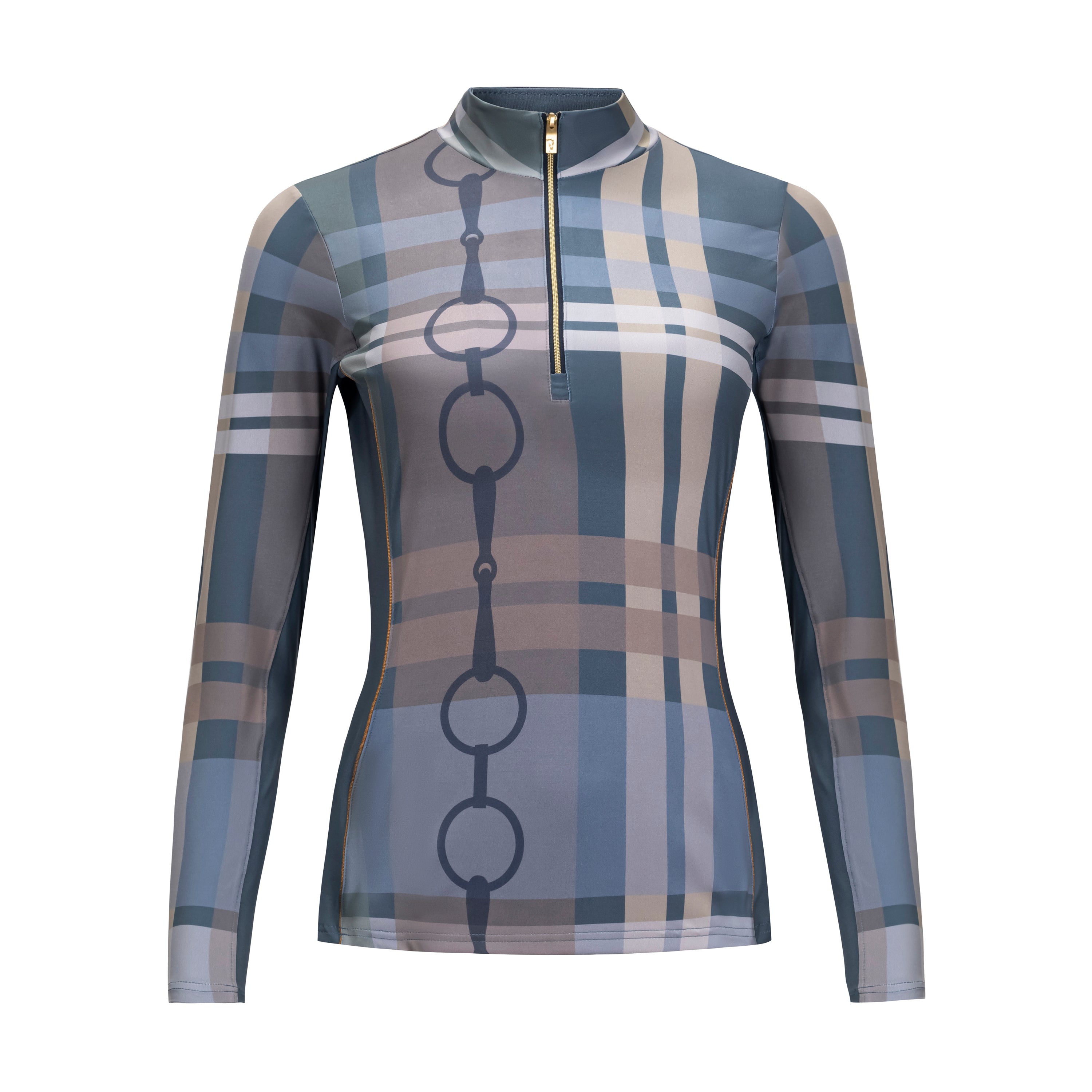 Bit Plaid, Slate Sun Shirt (XS only)