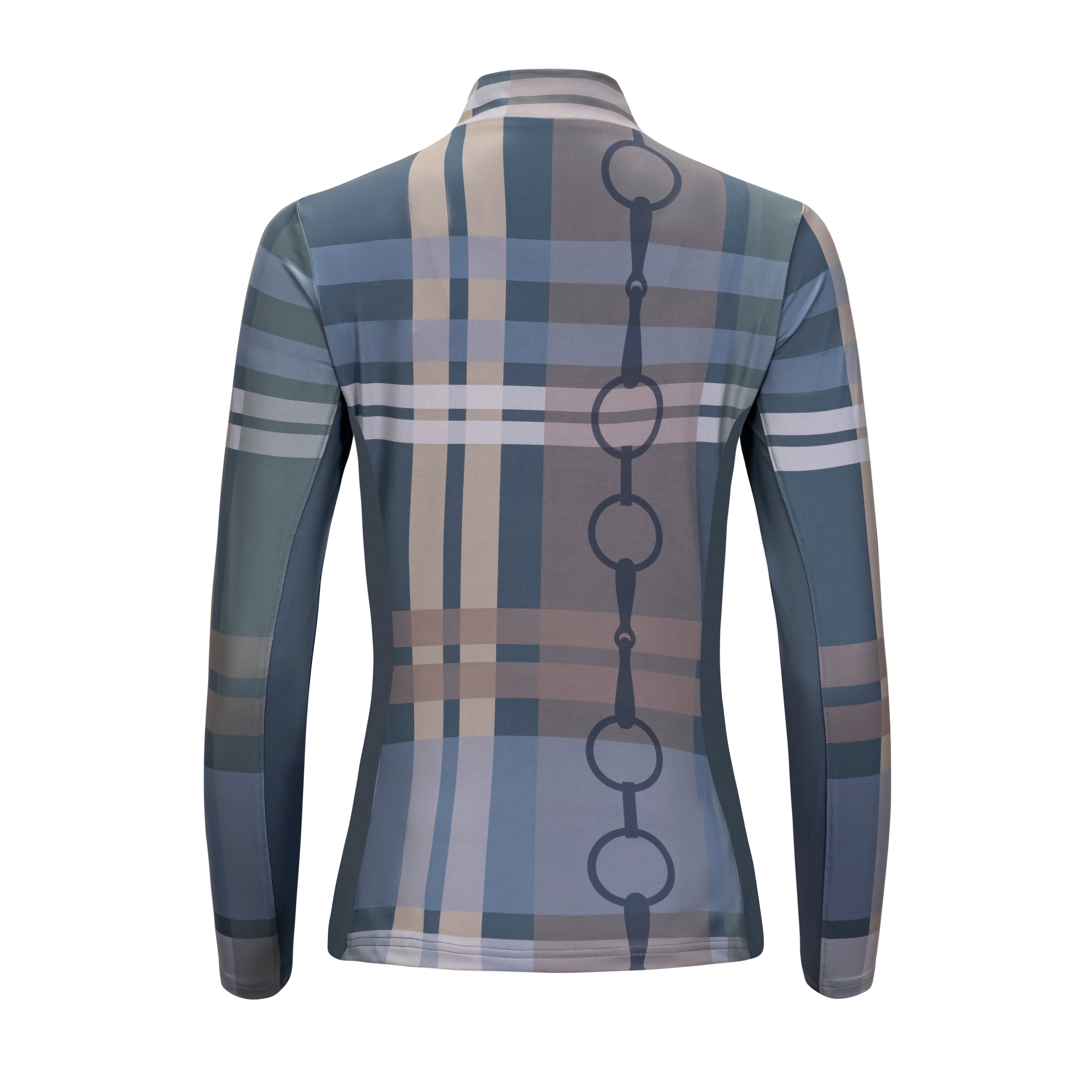 Bit Plaid, Slate Sun Shirt