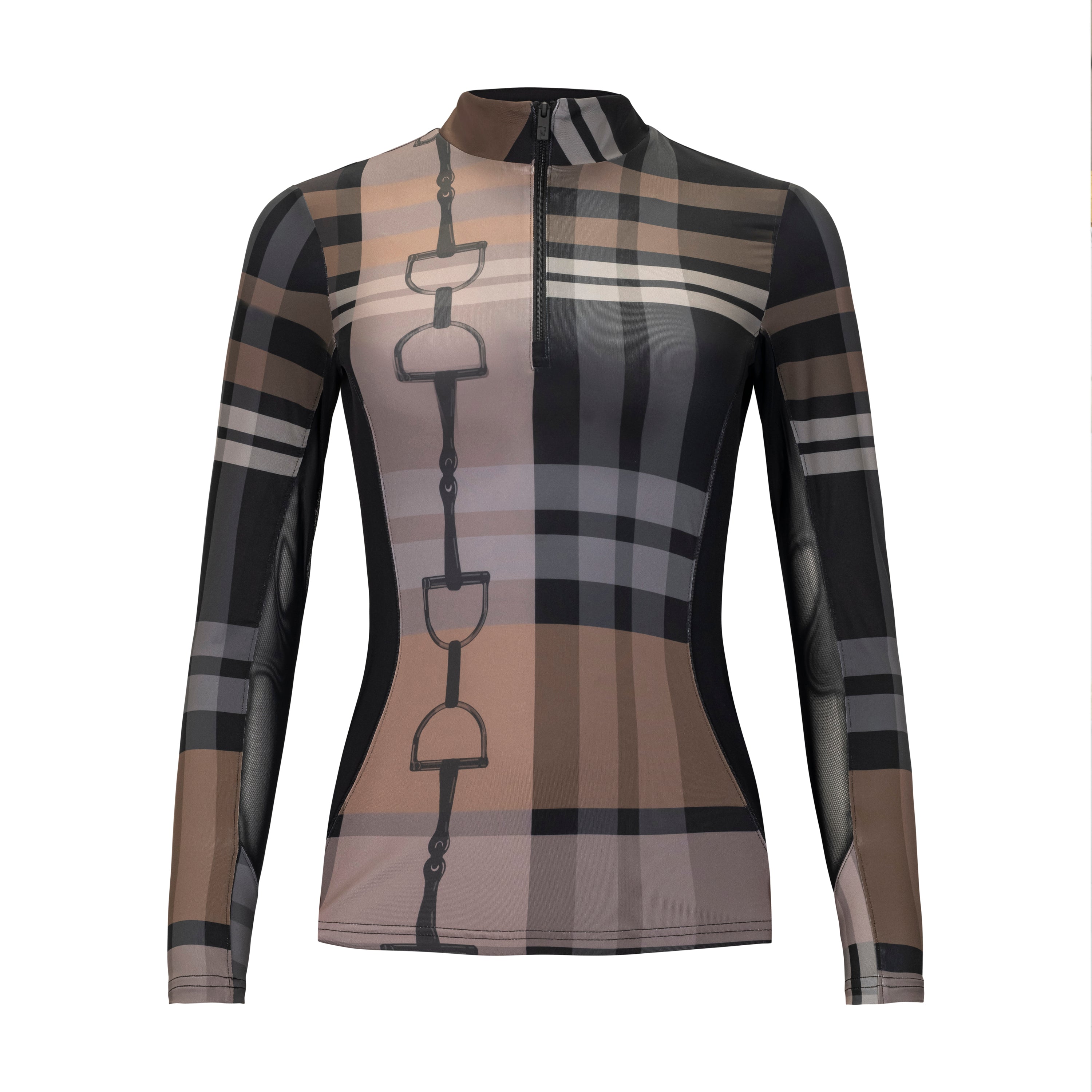 Bit Plaid, Black Sun Shirt w/mesh