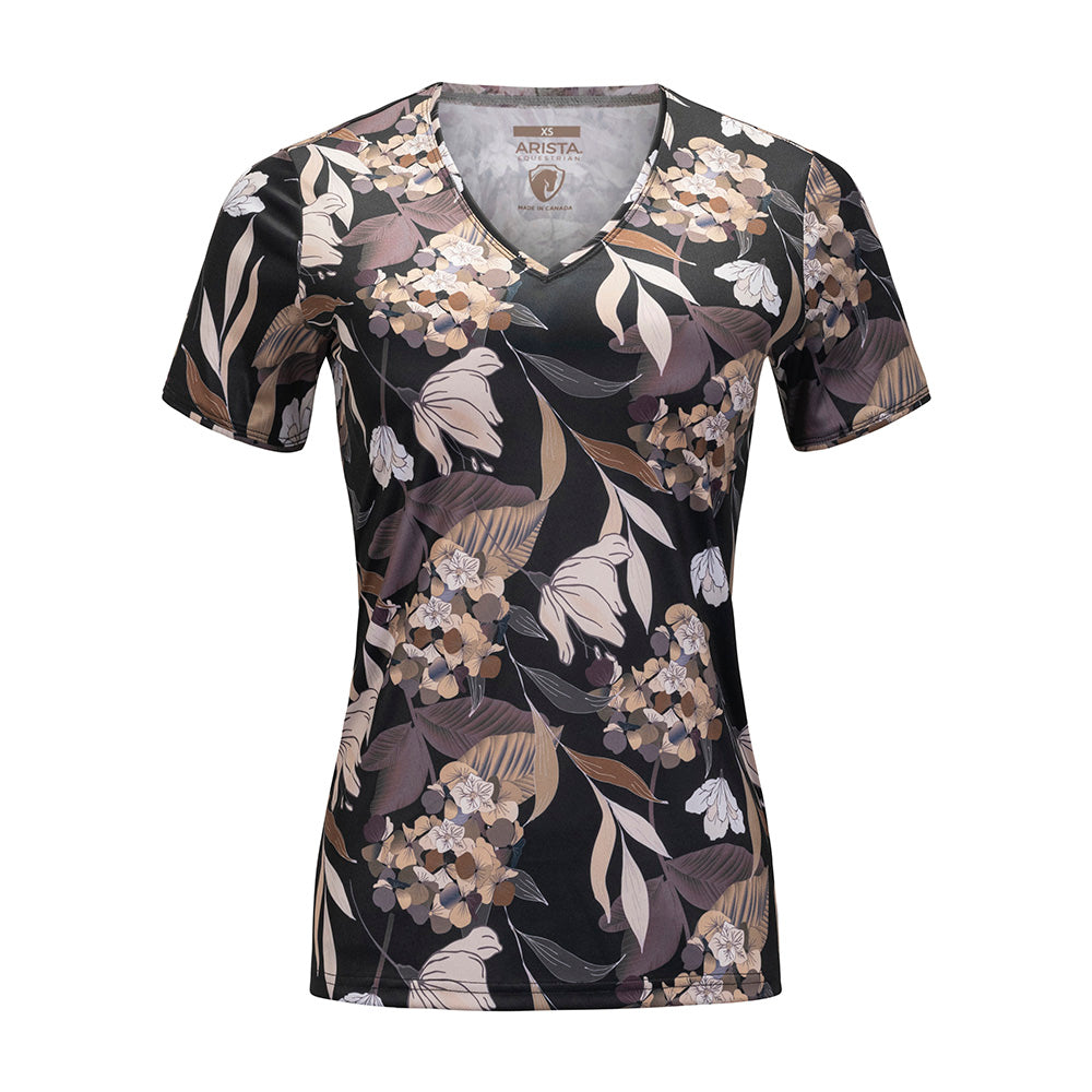 Sublime V-Tee, Black Hydrangea