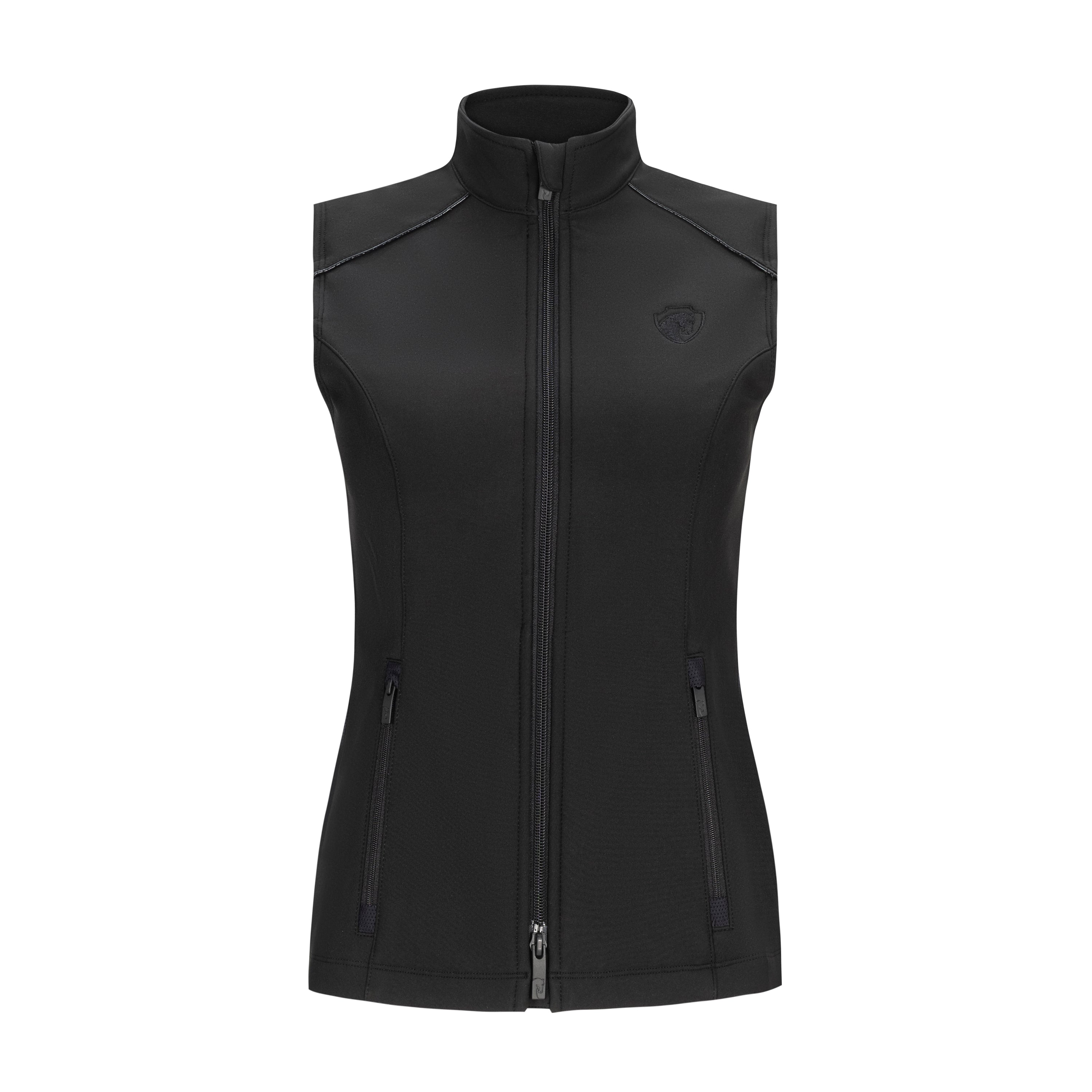 Sporty Fleece Lined Vest, Black