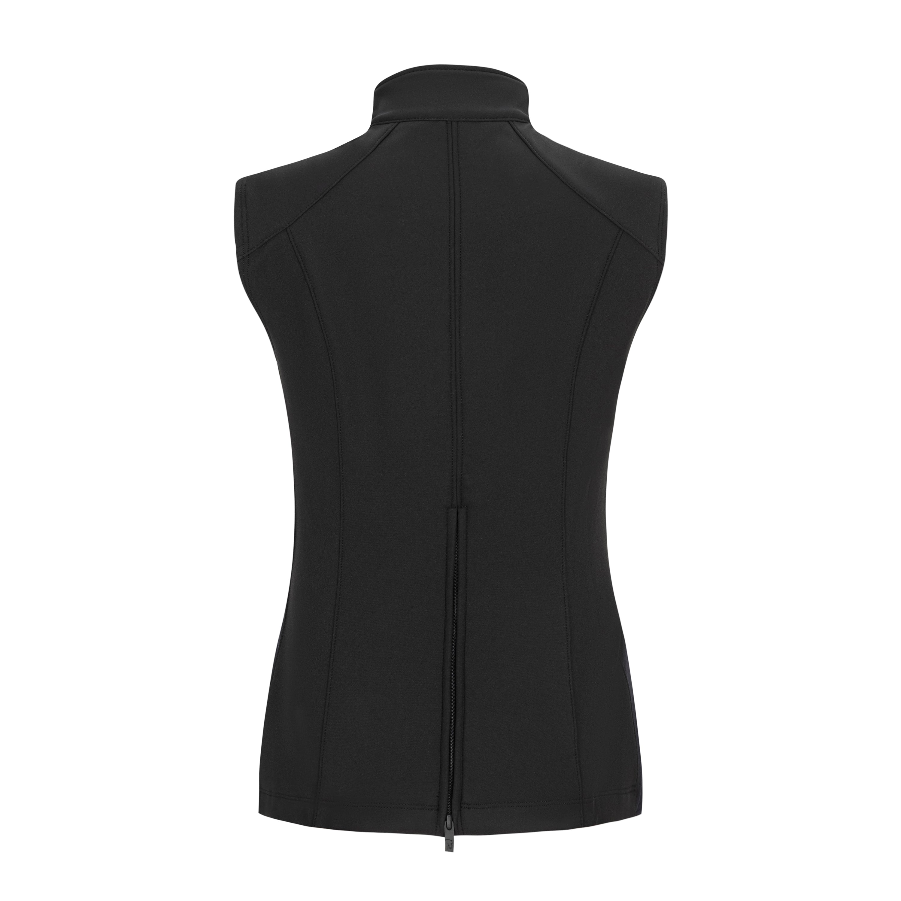 Sporty Fleece Lined Vest, Black