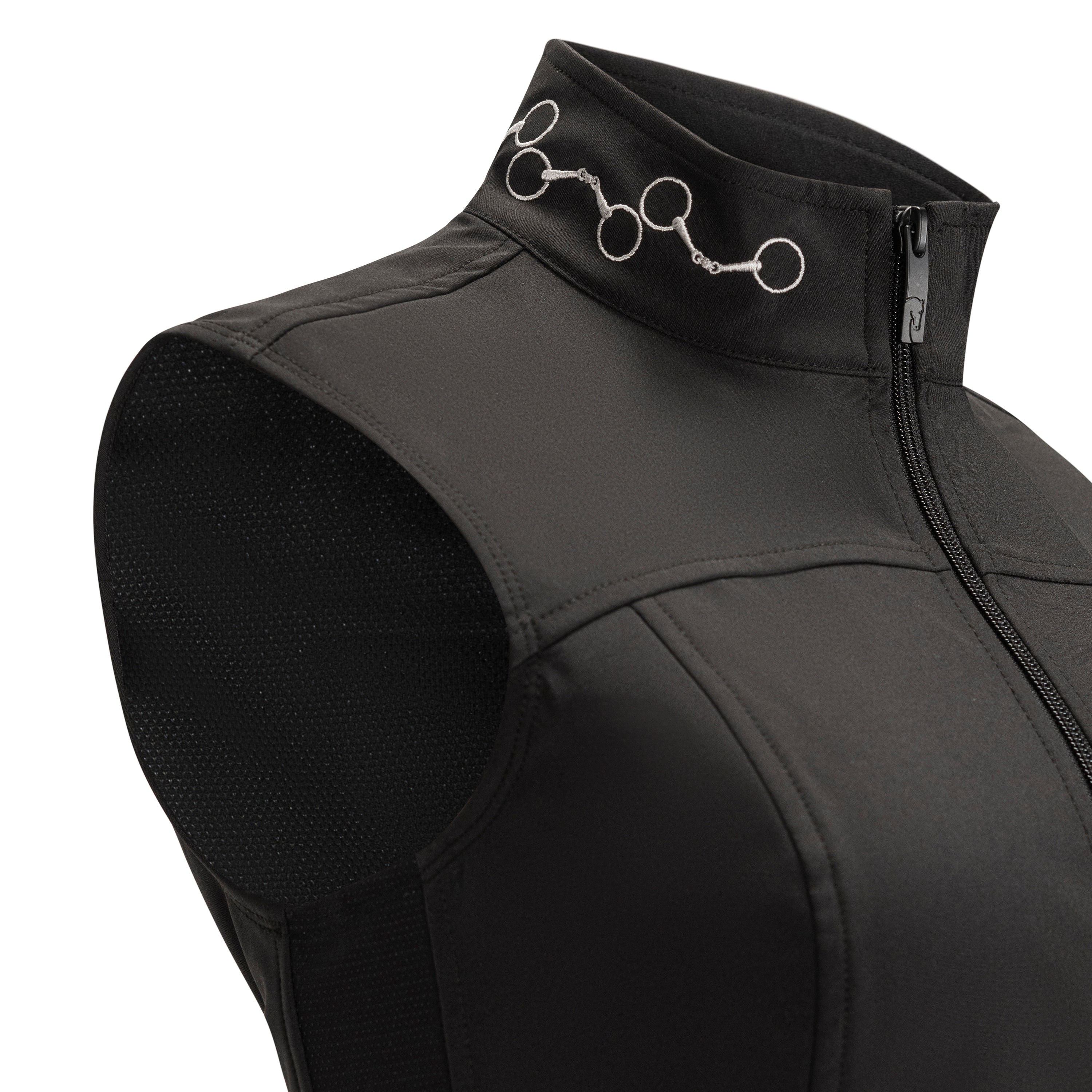 Modern 3 Bit Vest, Black w/ Silver