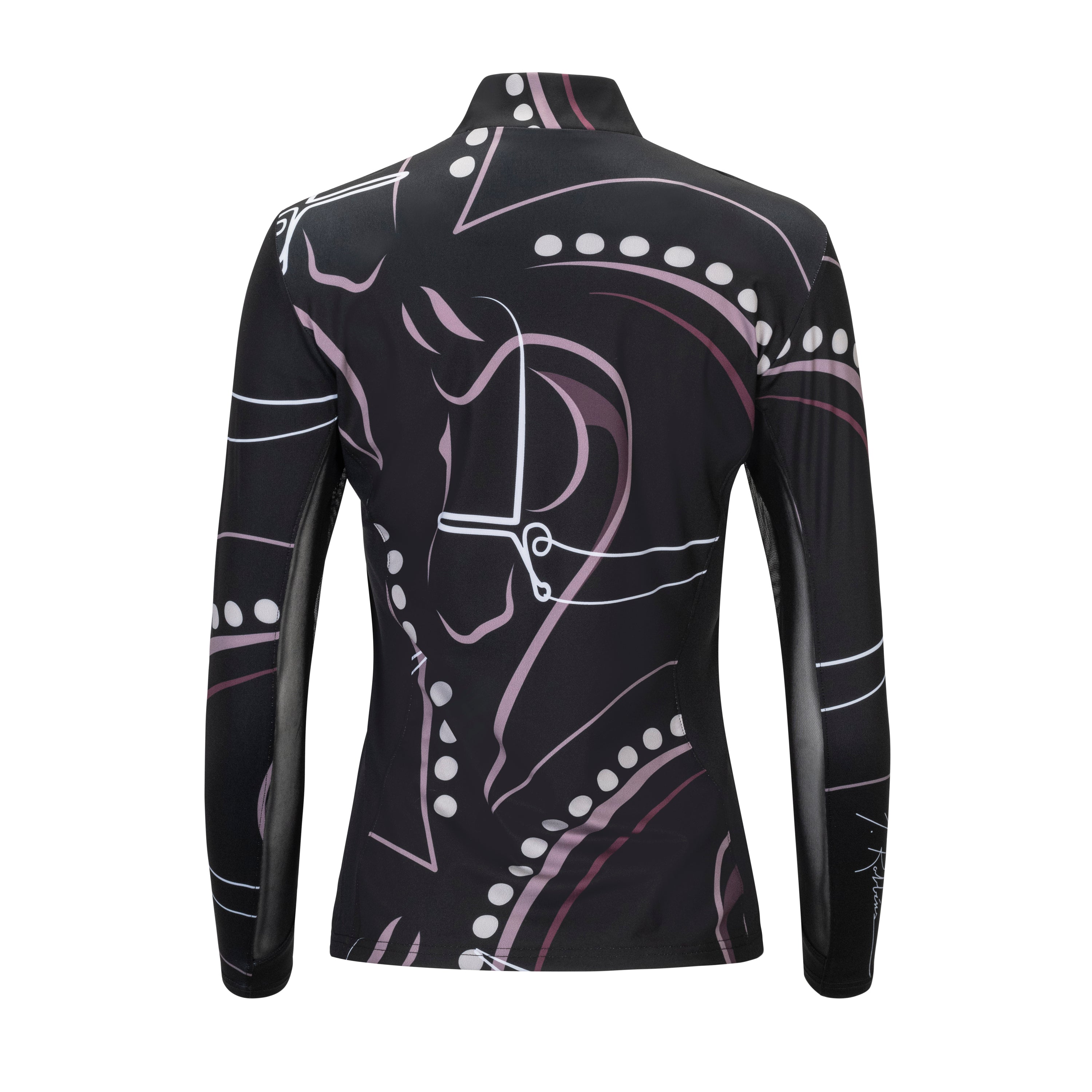 J. Robbins - Dressage, Black Sun Shirt w/ MESH
