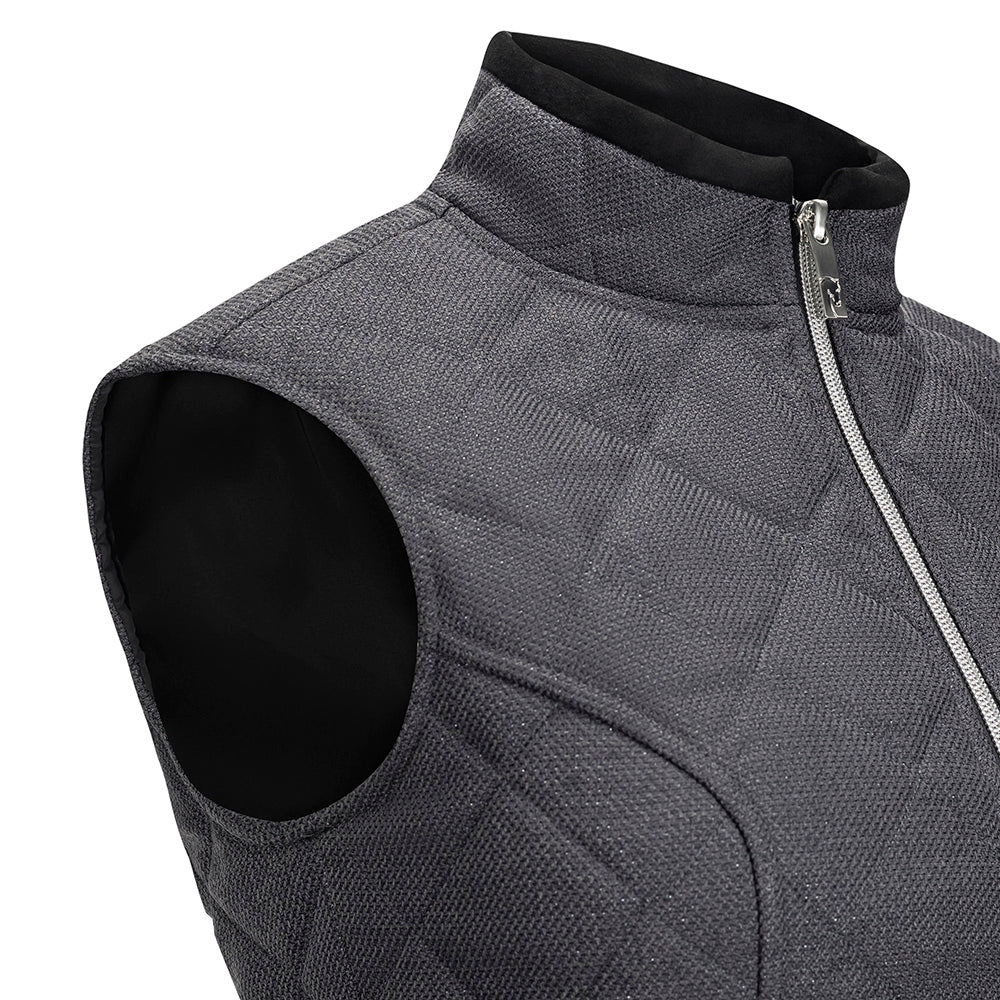 Radiance Quilted Vest, Charcoal