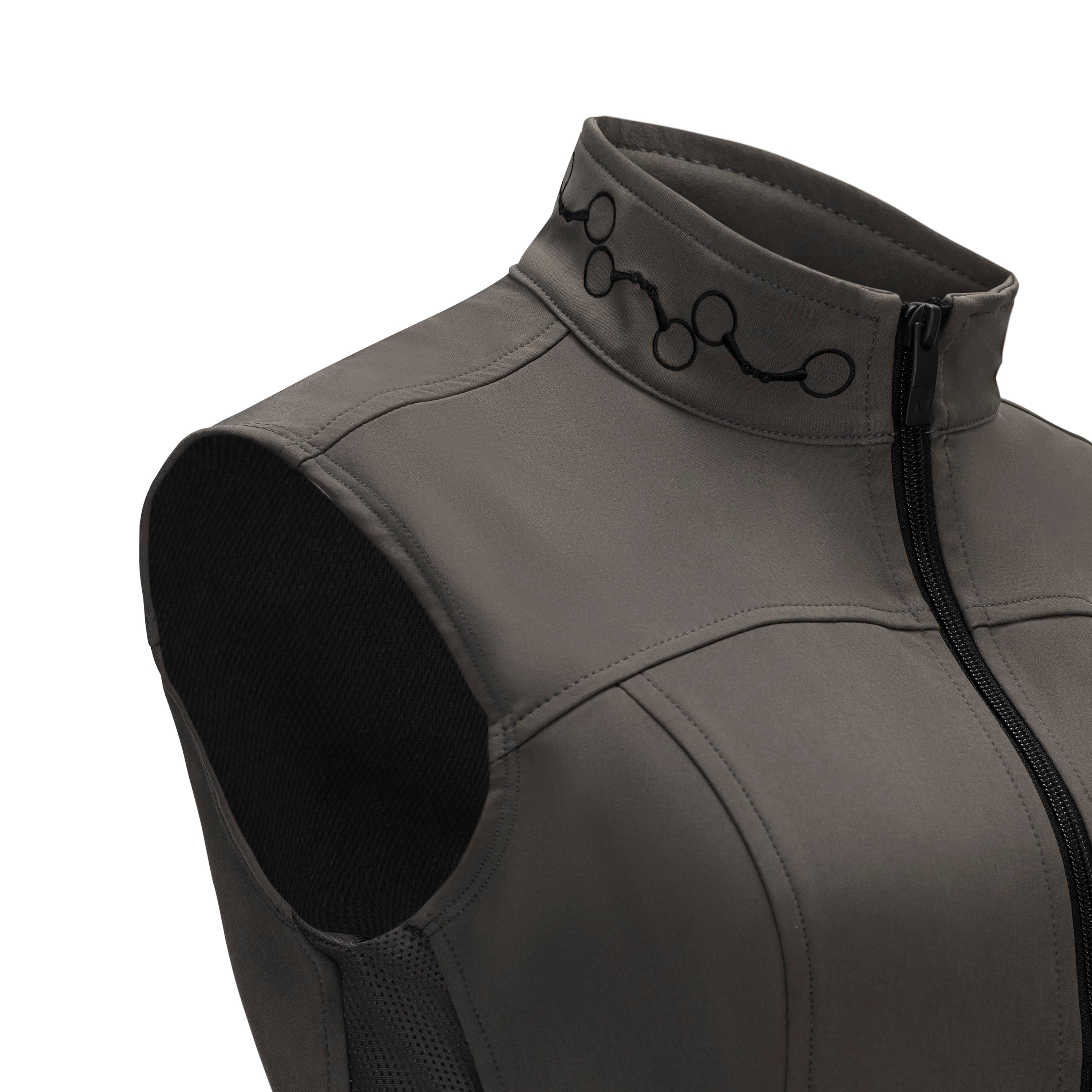 Modern 3 Bit Vest, Charcoal w/black
