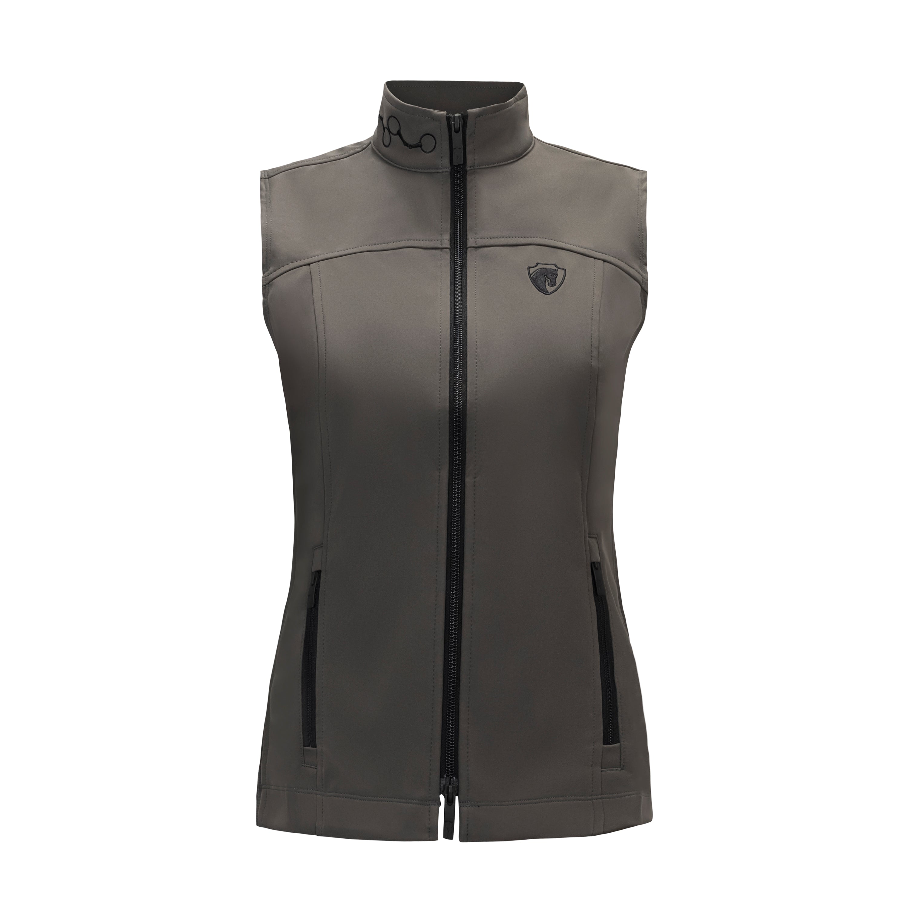 Modern 3 Bit Vest, Charcoal w/black