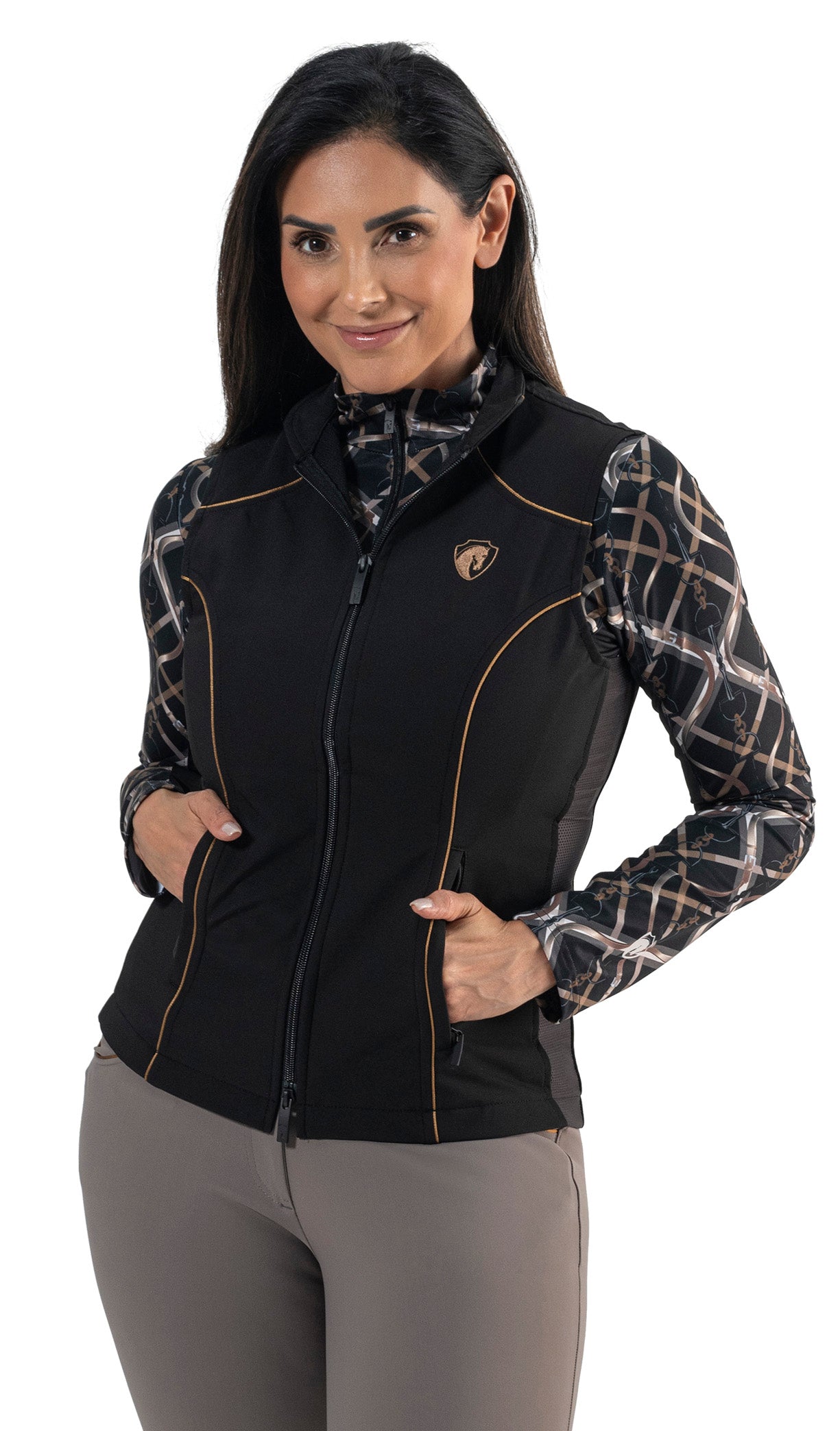 Iconic Bit Vest, Black w/ Bronze