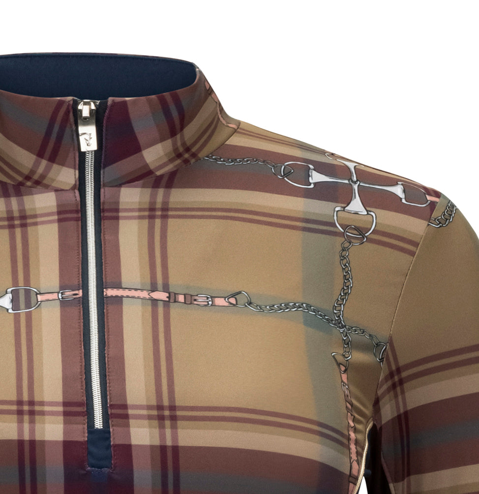 Hunter Plaid Sun Shirt, Navy w/mesh
