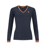 Quintessential V-NECK, Ink w/ Saddle