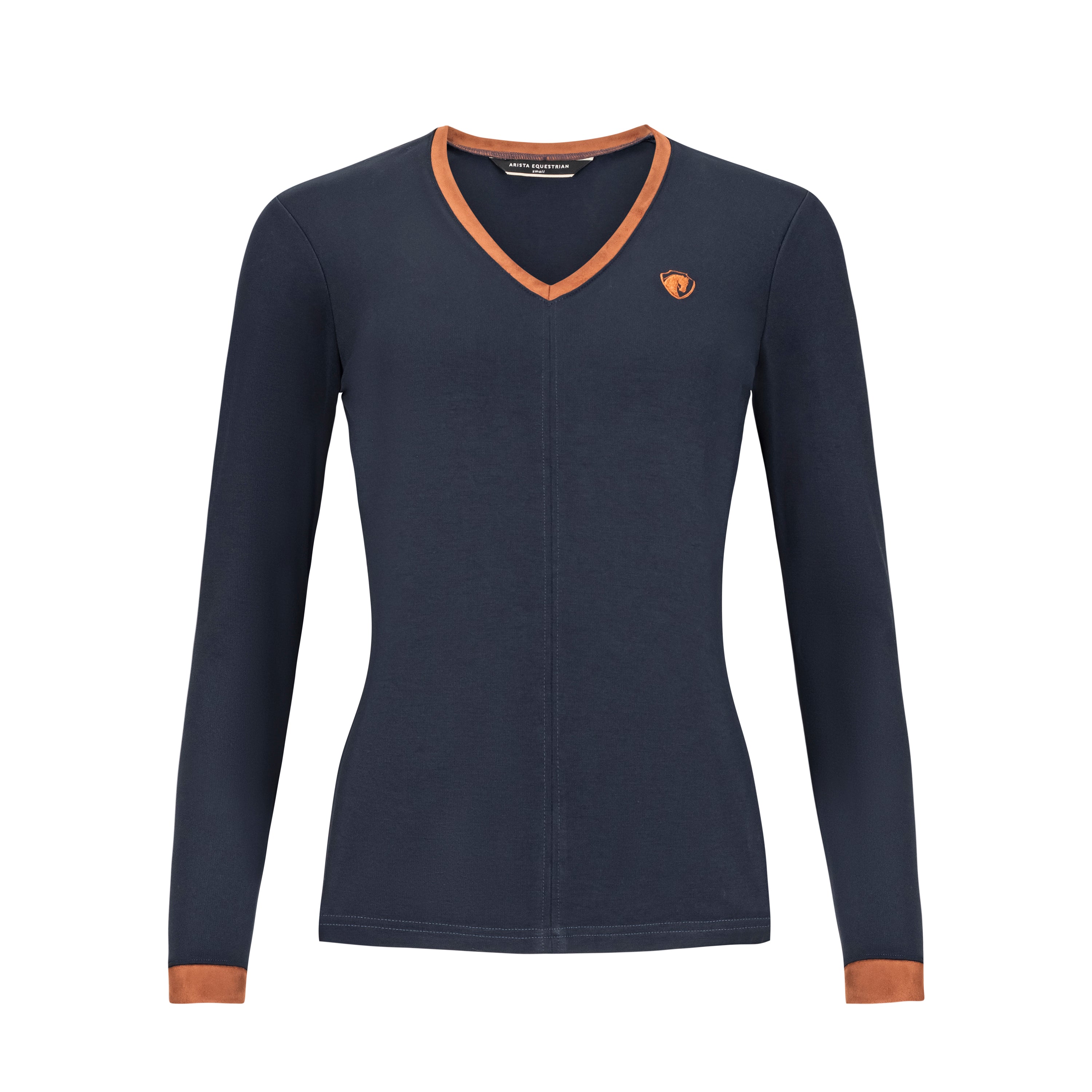 Quintessential V-NECK, Ink w/ Saddle