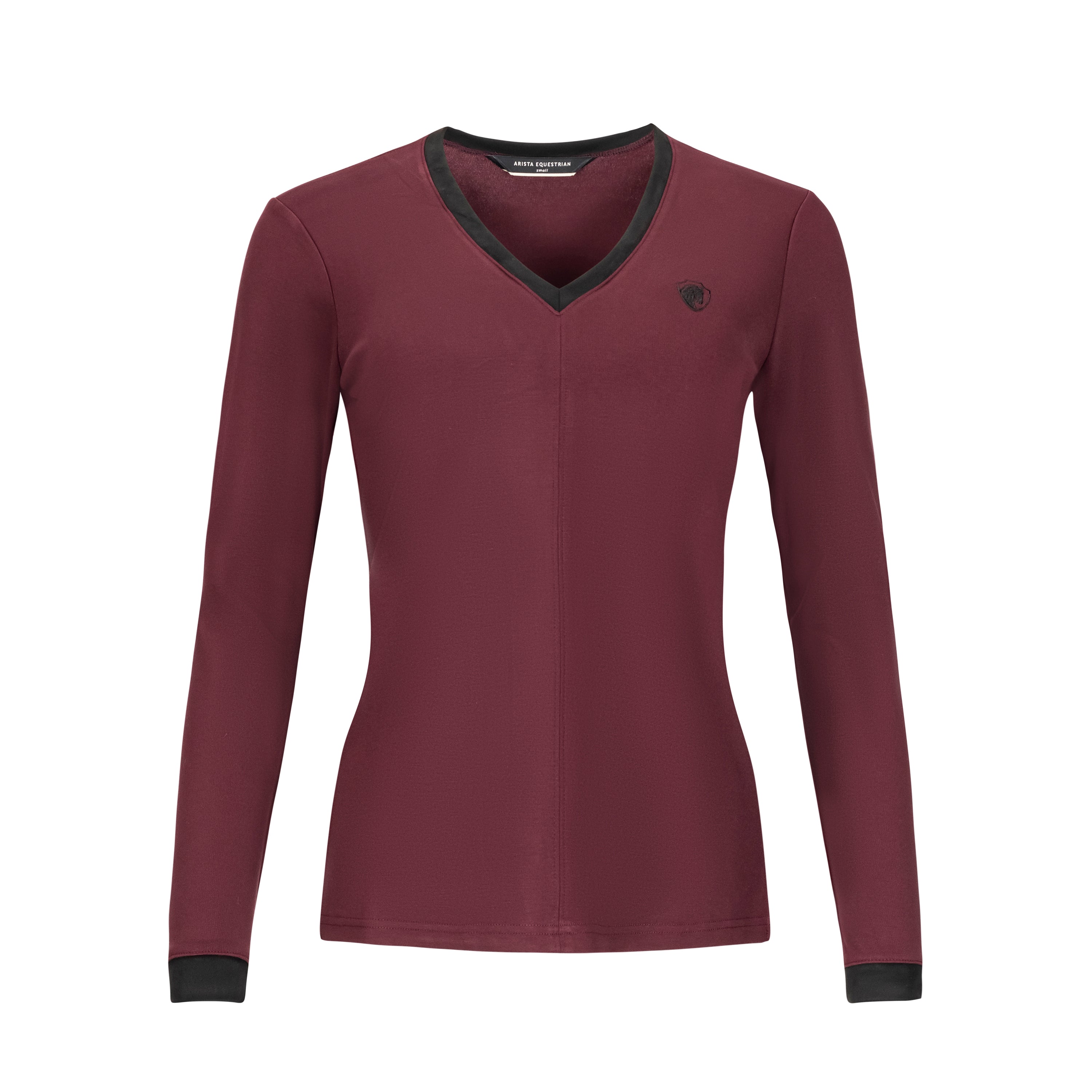 Quintessential V-NECK, Burgundy & Black