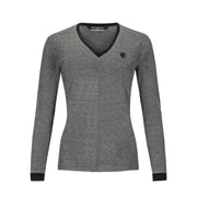 Quintessential V-NECK, Heather Gray & Black